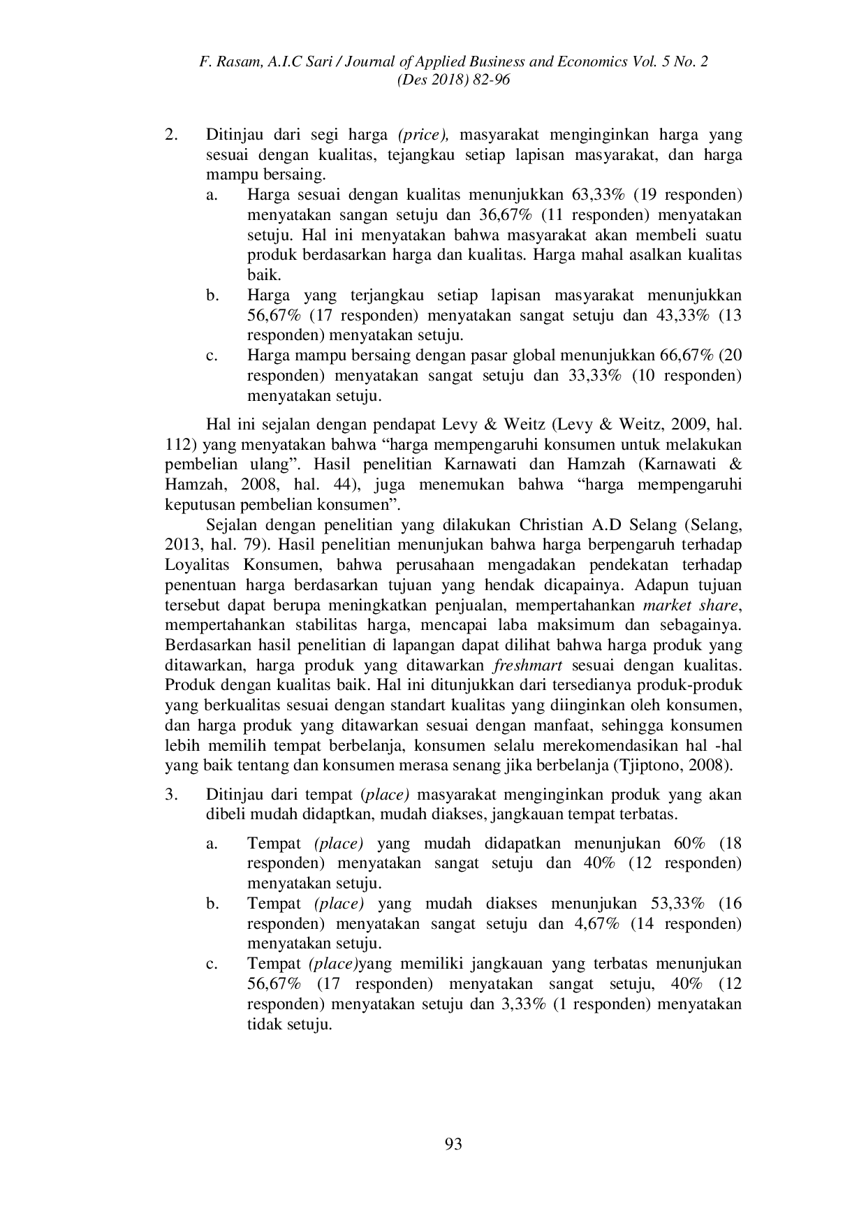 JURIS Peran Pemasaran dalam Kegiatan Usaha pada Masyarakat di Desa Jatibaru Cikampek