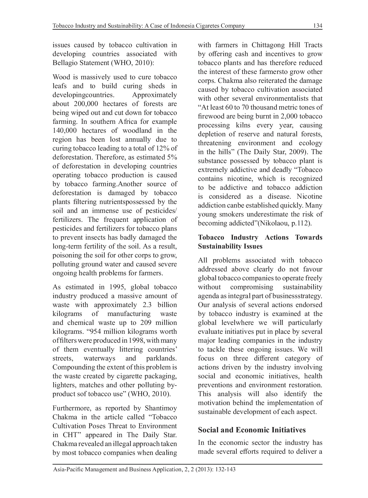 JURIS Tobacco Industry and Sustainability A Case of Indonesia Cigaretes Company