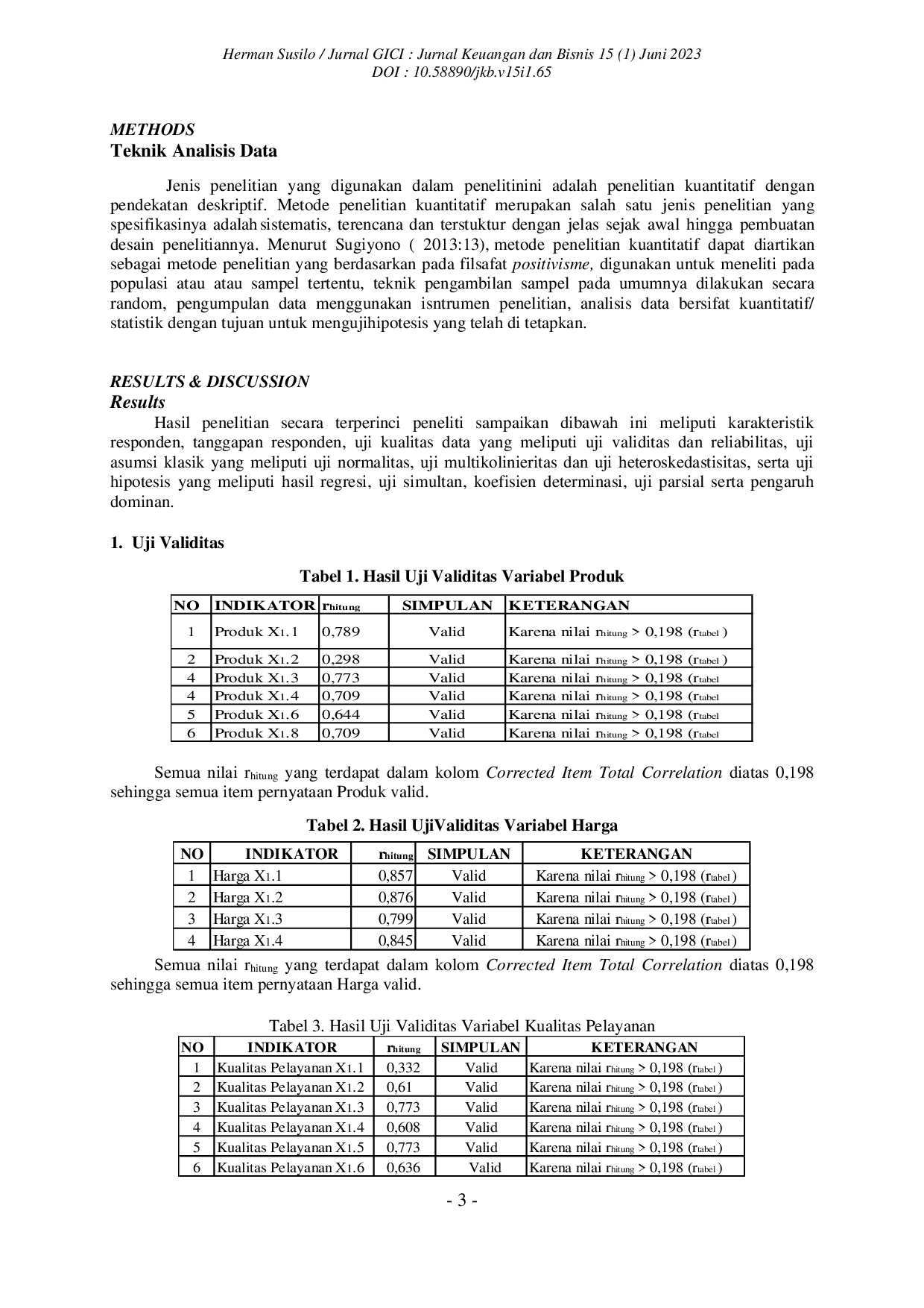 JURIS Pengaruh Produk Harga Dan Kualitas Pelayanan Terhadap Kepuasan Pelanggan Jne Agen Pondok Gede