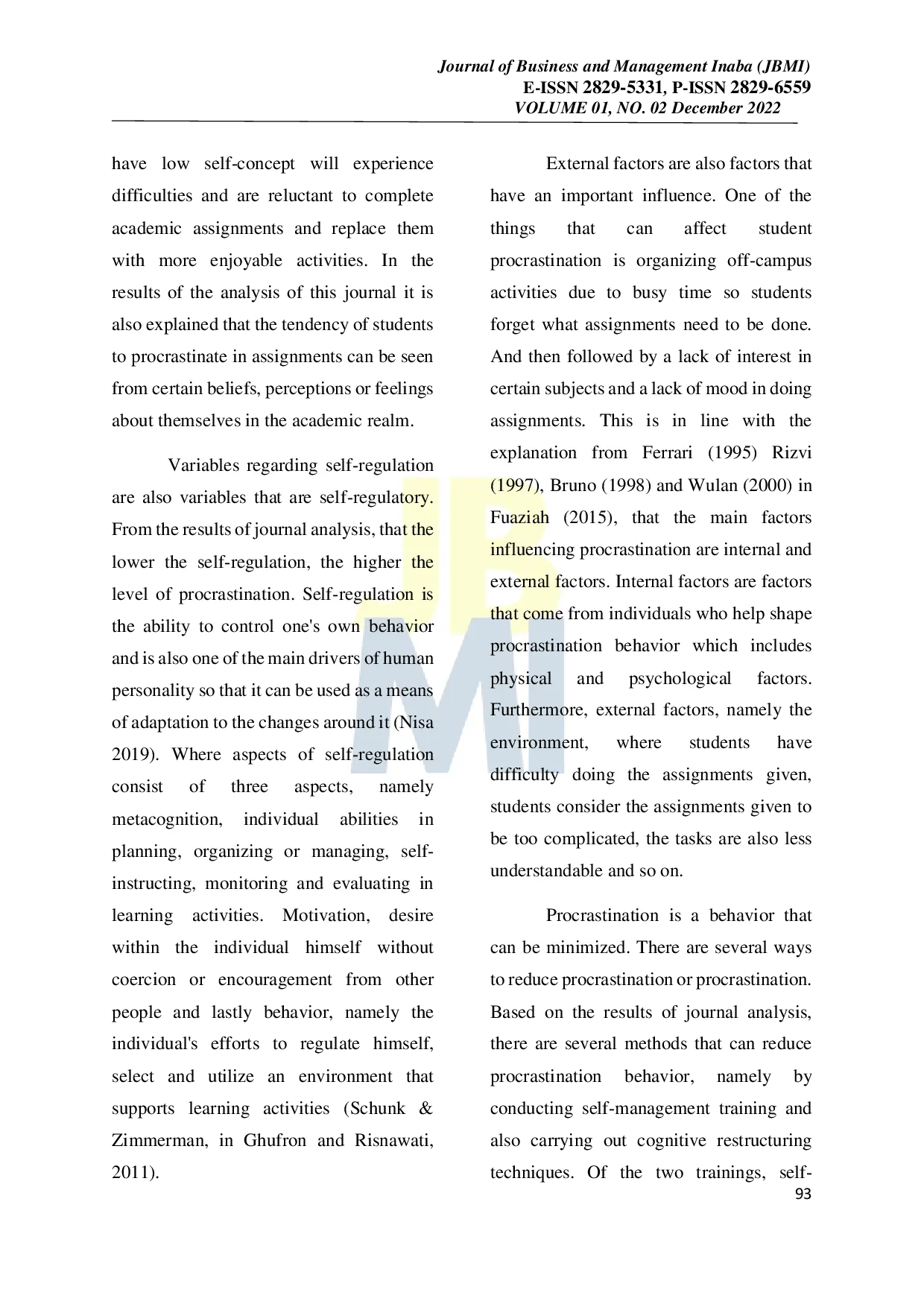 JURIS Academic Procrastination In Students And How To Overcome It