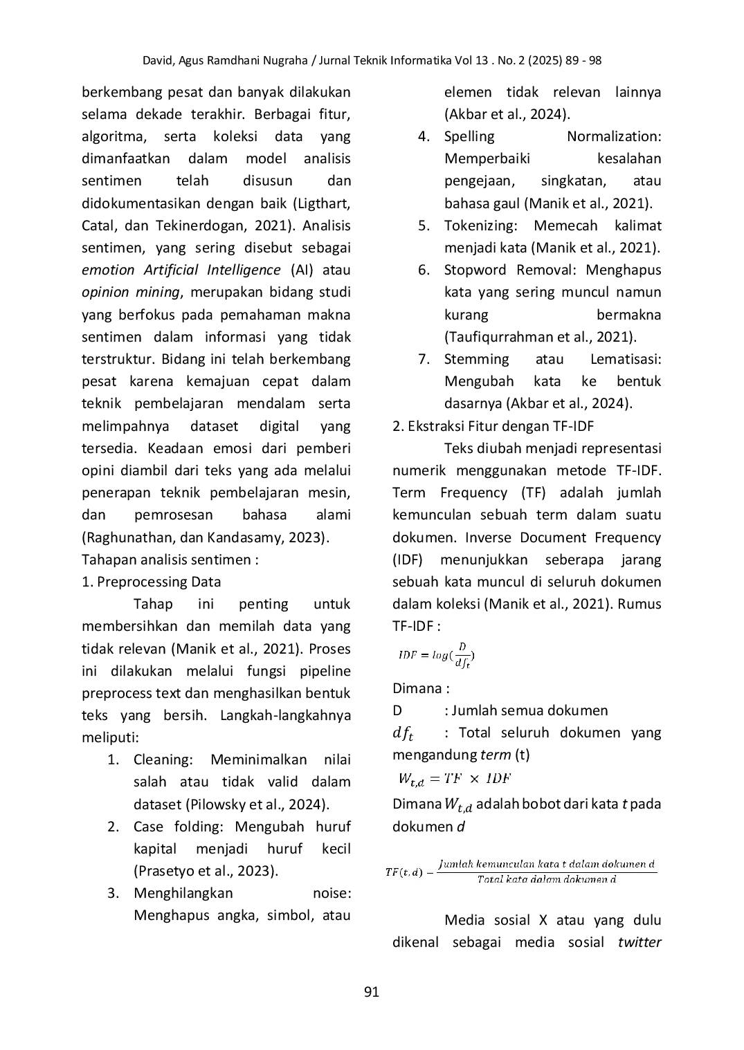 JURIS Analisis Sentimen Terhadap Keyword Tertentu Pada Platform Media Sosial X Menggunakan Algoritma Naive Bayes