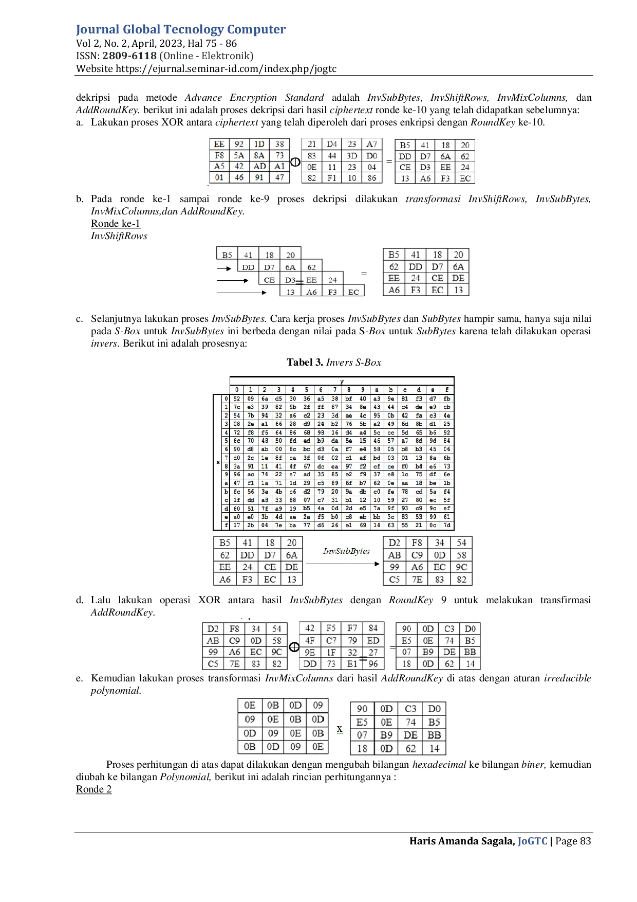 JURIS Perancangan Aplikasi Audit Internal Dengan Menerapkan Algoritma AES 128 Bit Untuk Pengamanan Data