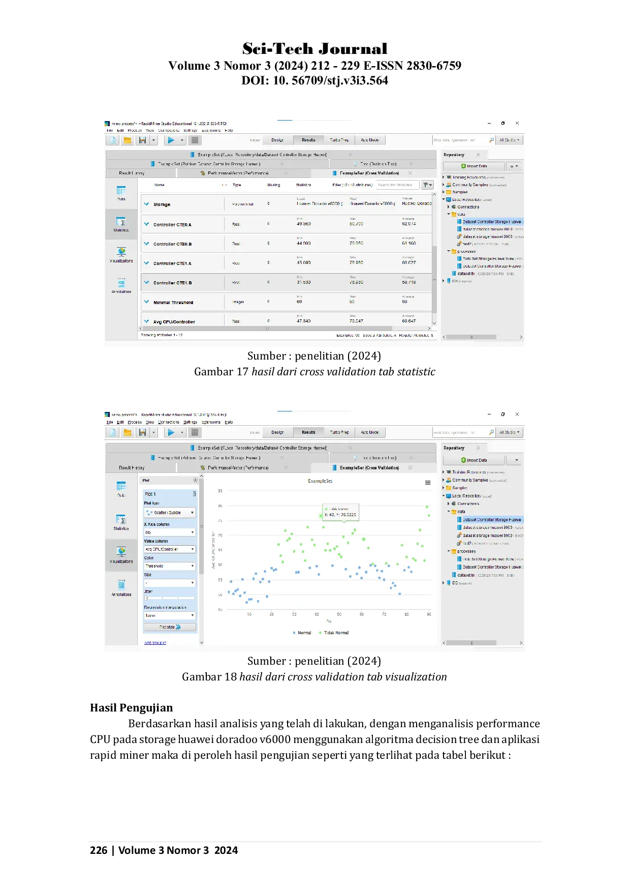 JURIS Analisis CPU Threshold Storage Huawei Dorado V6000 pada Jaringan Storage Area Network dengan Metode Algoritma Decision Tree di PT Berca Hardayaperkasa