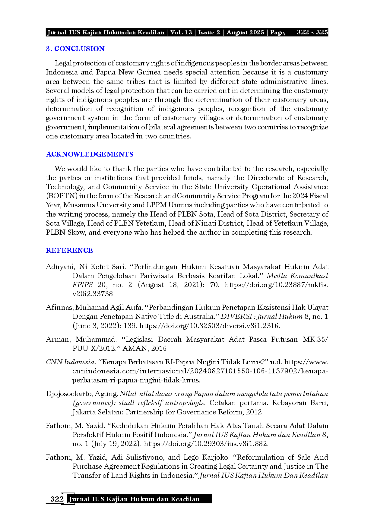 juris Protecting Indigenous Rights in the Indonesia Papua New Guinea Border Area