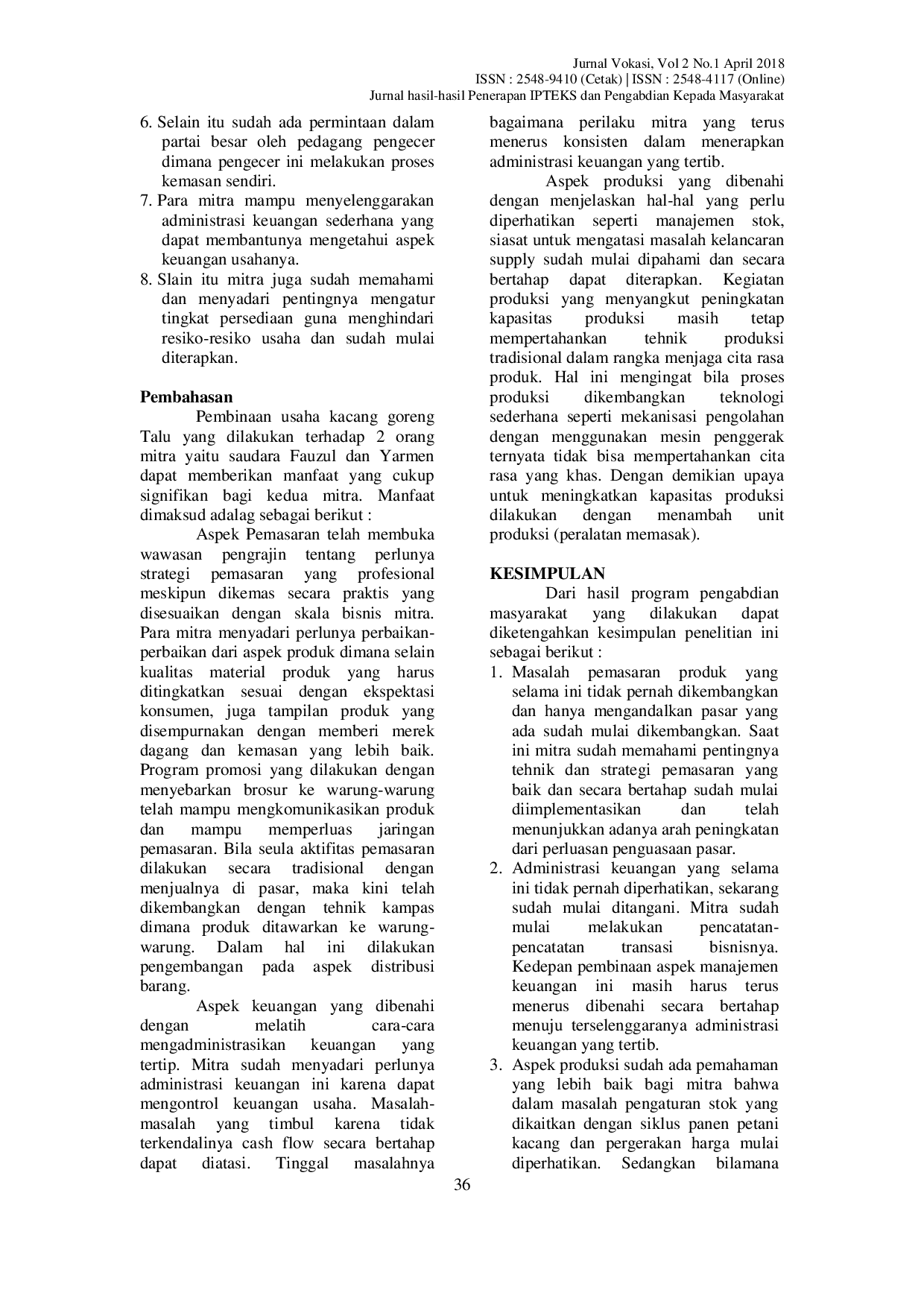 JURIS Meningkatkan Usaha Produksi Kacang Garing Kacang Goreng Talu Guna Peningkatan Perekonomian Dan Kesejahteraan Pengrajin