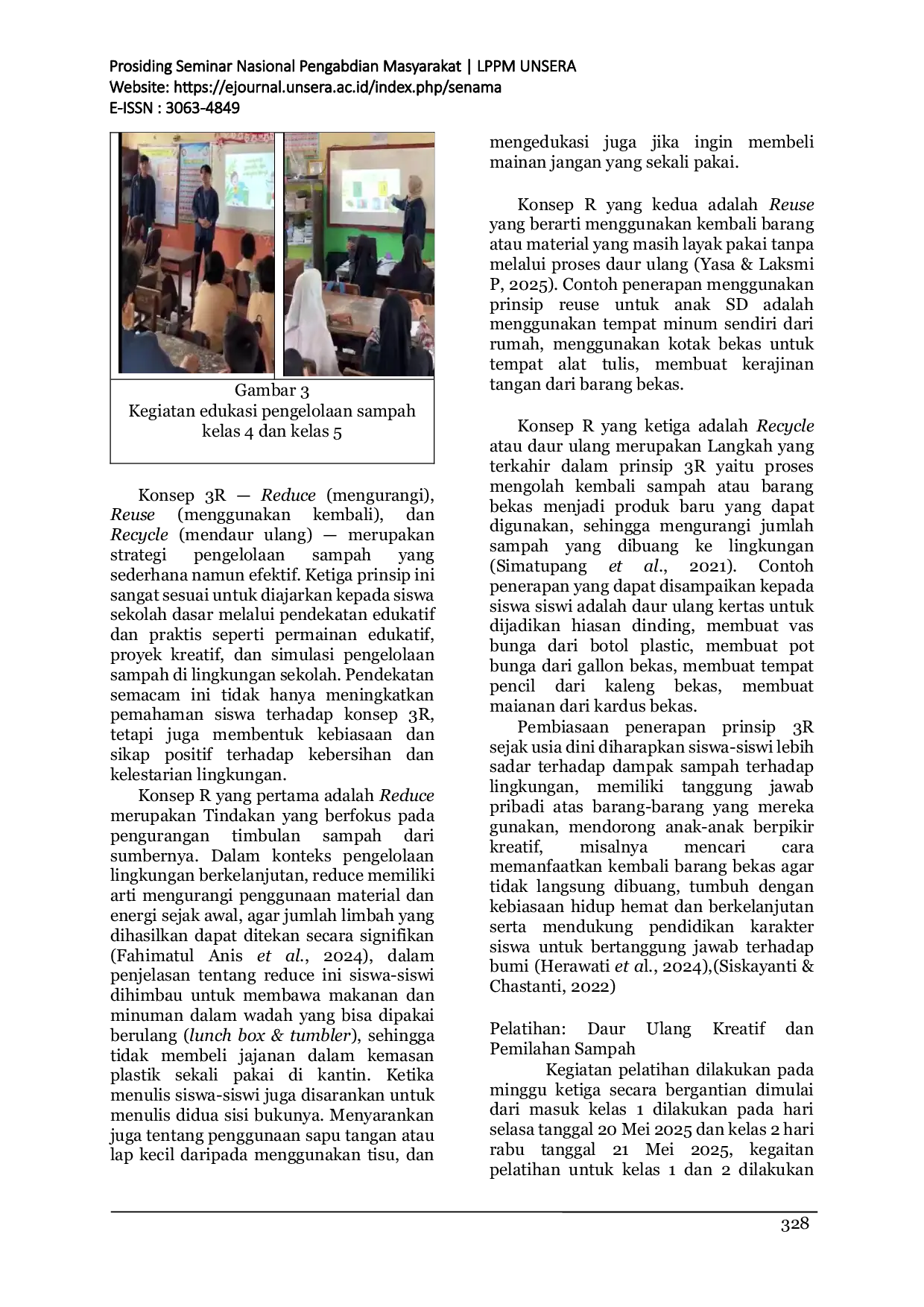 JURIS Belajar Sambil Bermain Edukasi Praktis 3R untuk Siswa Sekolah Dasar