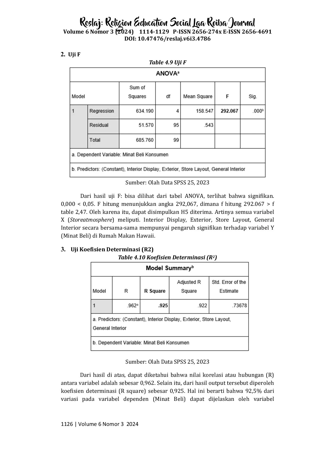 JURIS Pengaruh Store Atmosphere terhadap Minat Beli Konsumen pada Rumah Makan Hawaii Sanggau Kalimantan Barat
