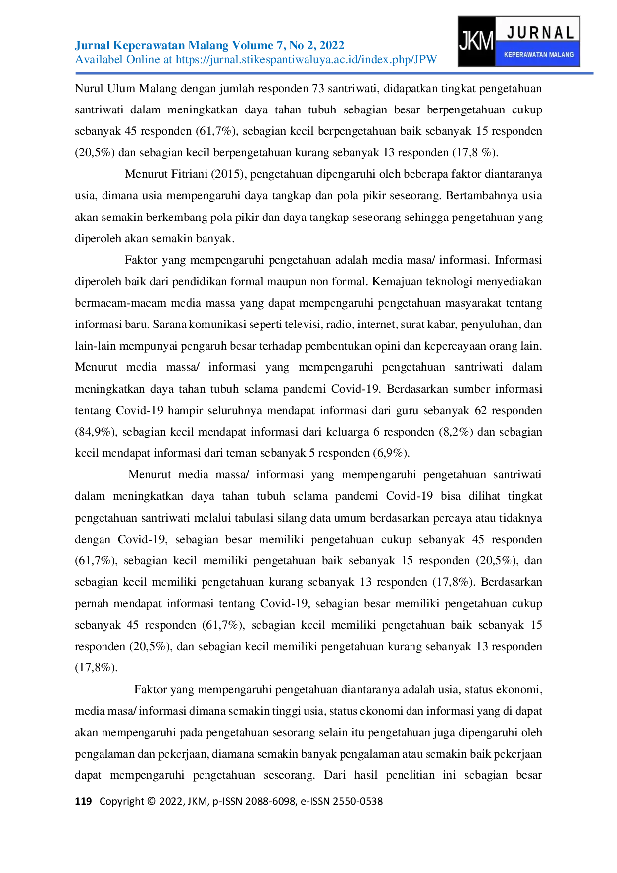 juris Knowledge Of Students Boarding School to Increase Resistance Immunity During Pandemic Covid 19