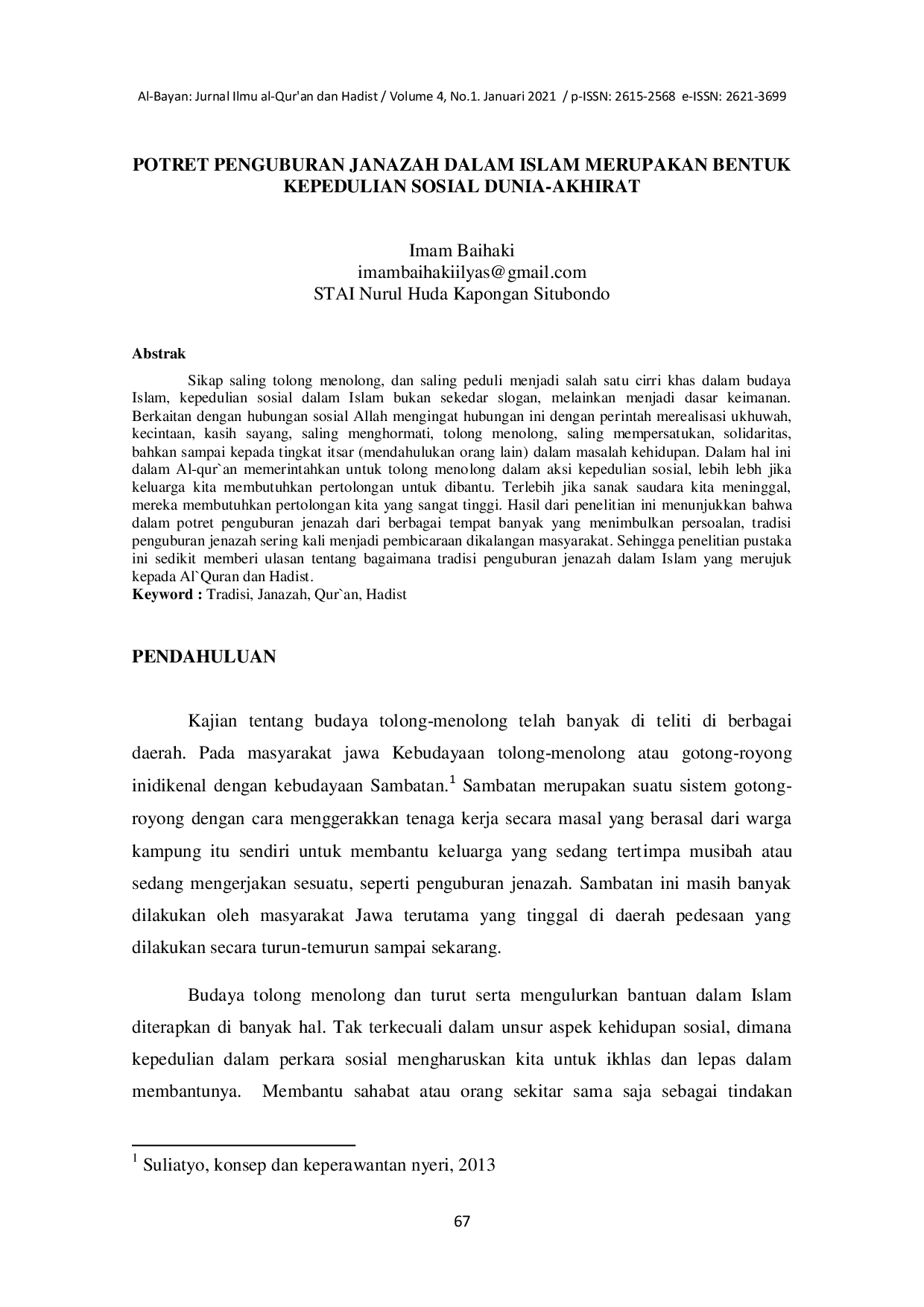 JURIS Potret Penguburan Janazah Dalam Islam Merupakan Bentuk Kepedulian Sosial Dunia Akhirat