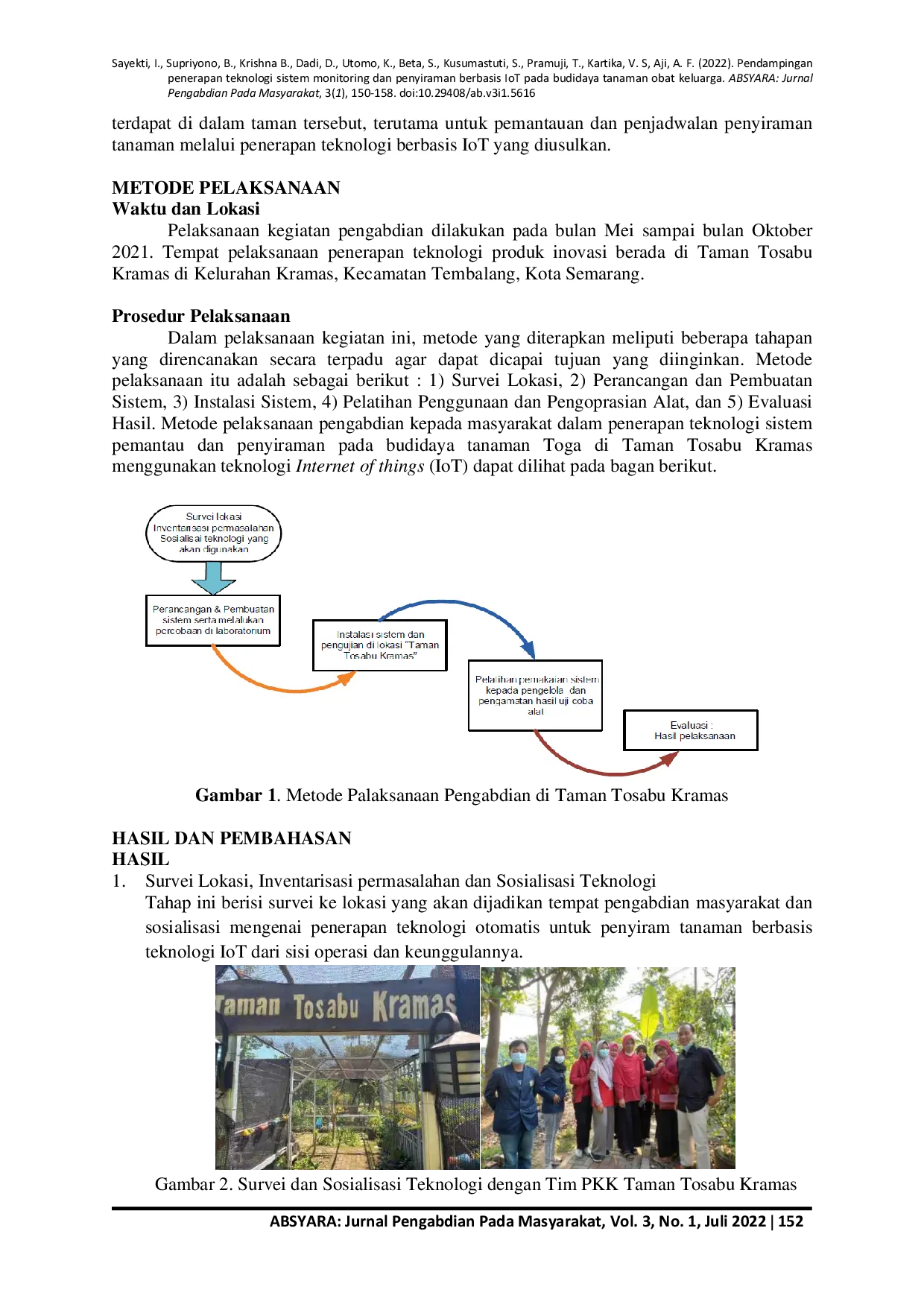 JURIS Pendampingan Penerapan Teknologi Sistem Monitoring dan Penyiraman Berbasis IoT pada Budidaya Tanaman Obat Keluarga