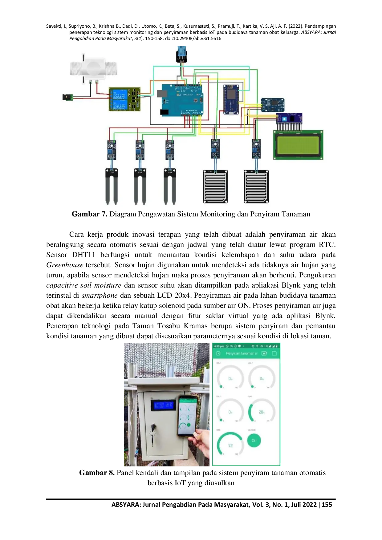 JURIS Pendampingan Penerapan Teknologi Sistem Monitoring dan Penyiraman Berbasis IoT pada Budidaya Tanaman Obat Keluarga