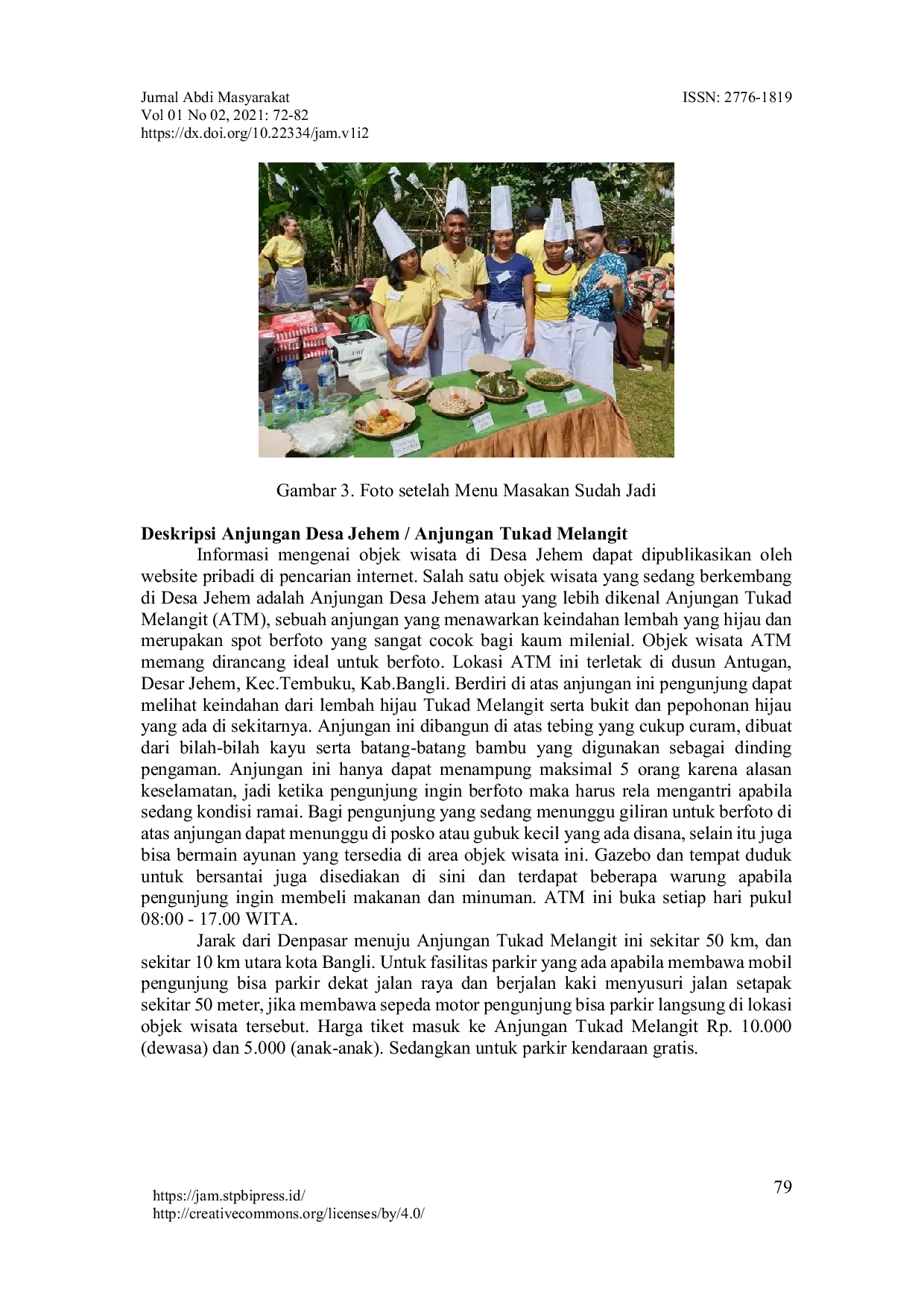 JURIS Pelatihan cooking class sebagai objek wisata minat khusus di desa jehem kabupaten bangli