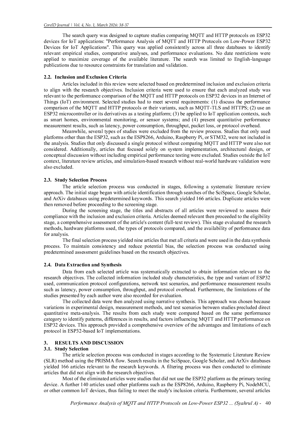 JURIS Performance Analysis of MQTT and HTTP Protocols on Low Power ESP32 Devices for IoT Applications