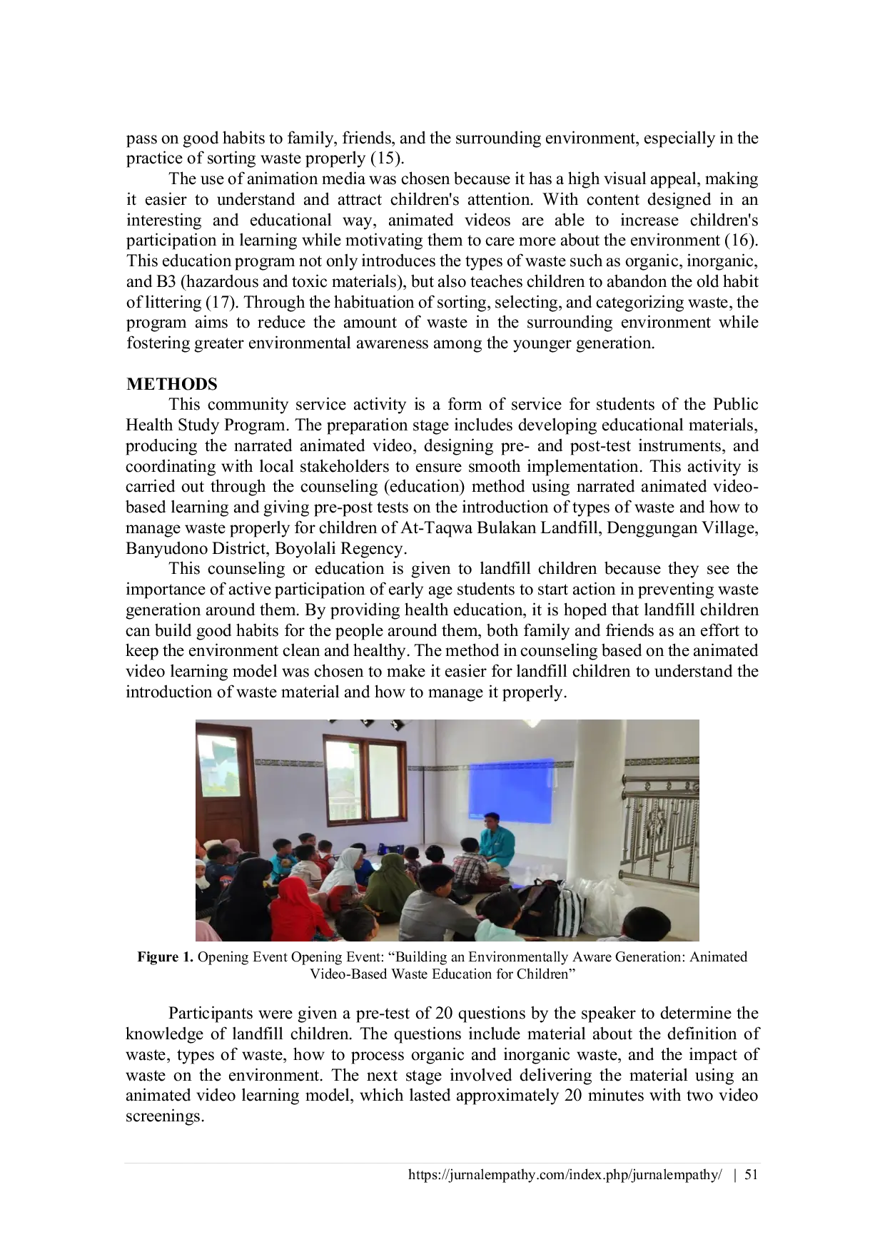 JURIS Building an Environmentally Aware Generation Animated Video Based Waste Education for Children