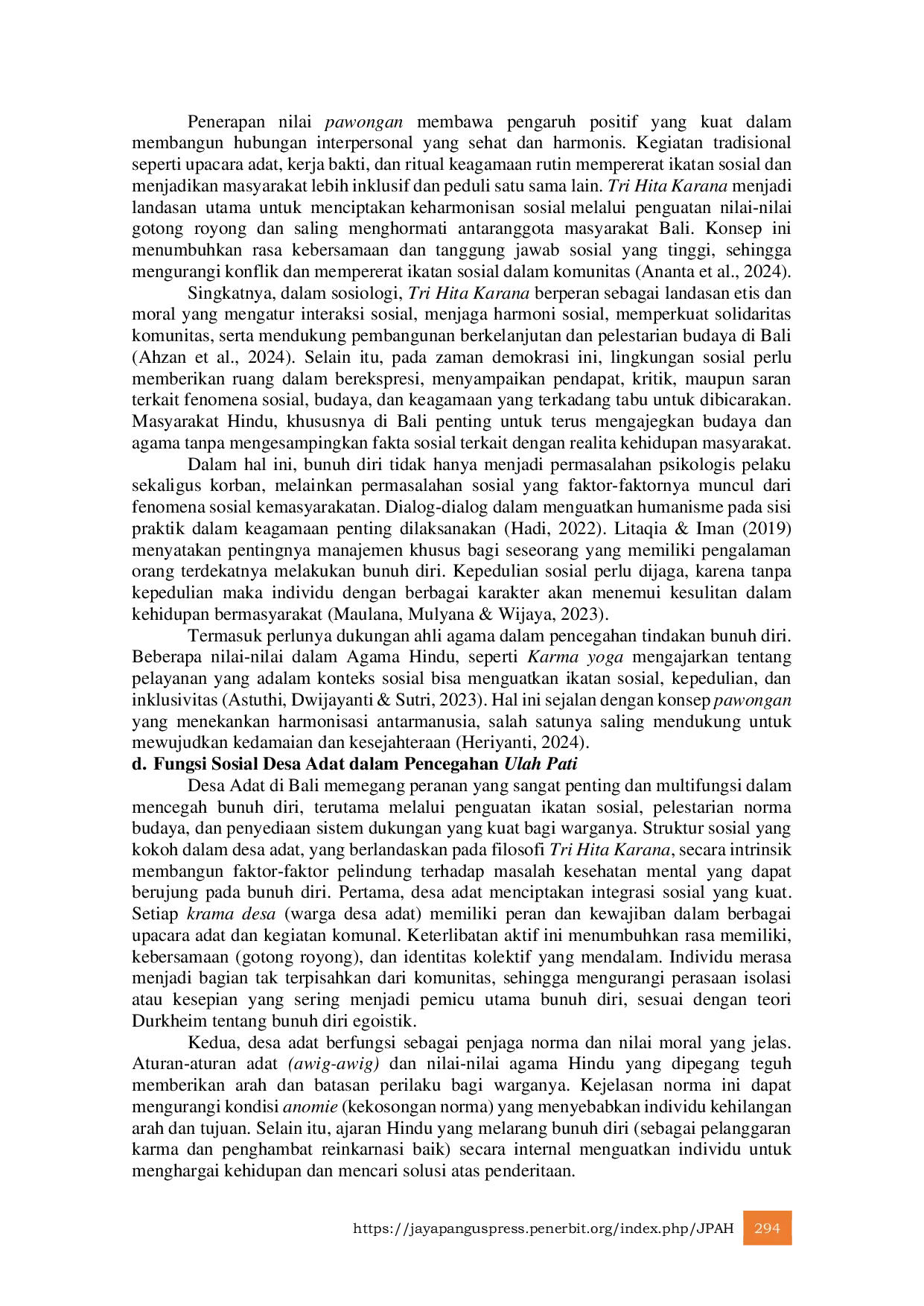 JURIS Ulah Pati di Bali dalam Perspektif Sosiologi Hindu