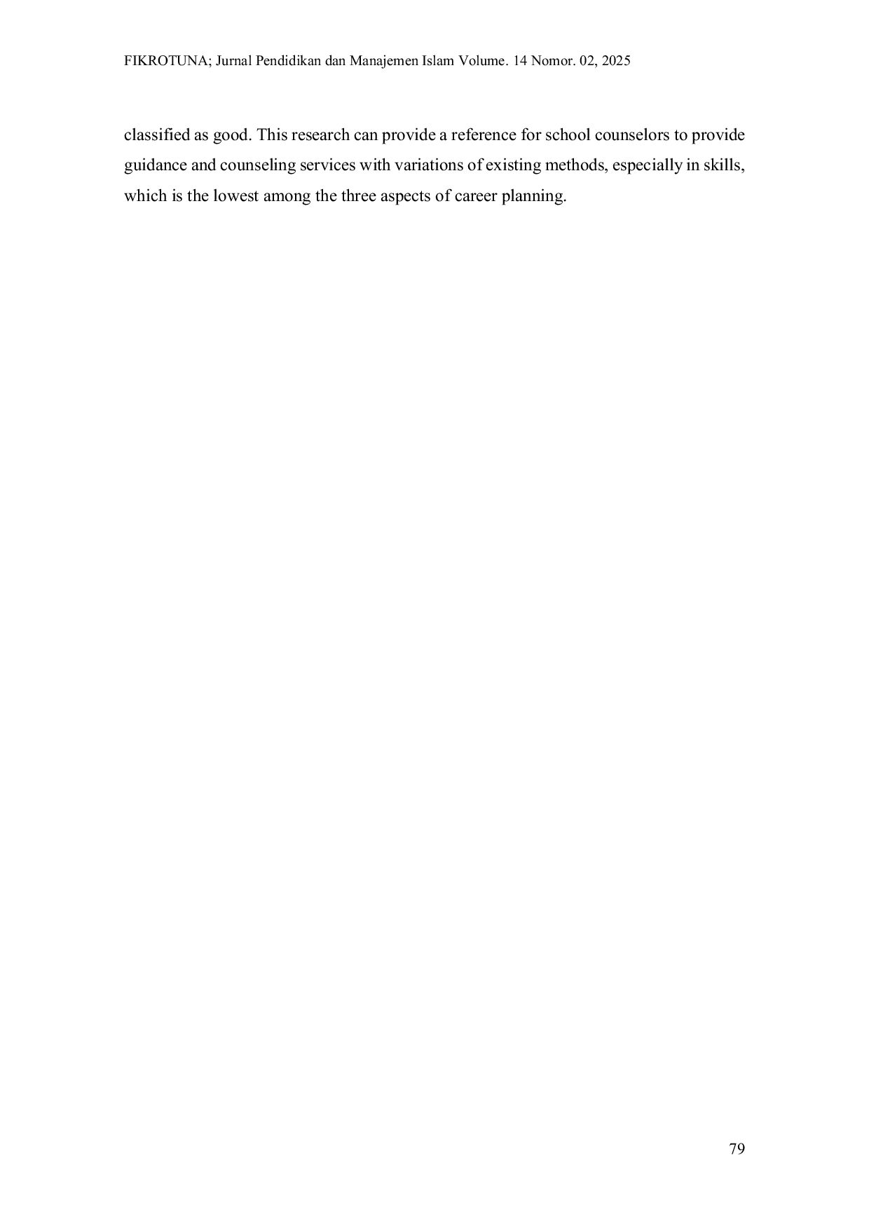 JURIS Profile of Career Planning Ability of Madrasah Aliyah Students in Pesantren Environment