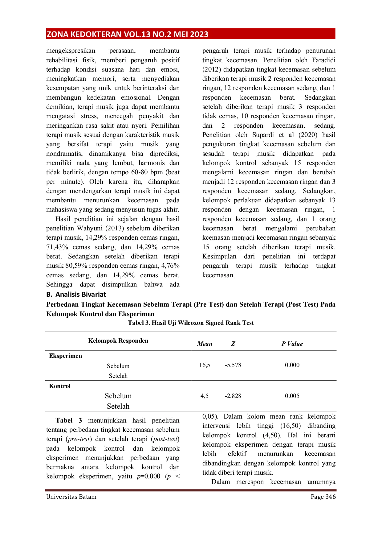 JURIS Efektivitas Terapi Musik Instrumental Terhadap Tingkat Kecemasan Mahasiswa Fakultas Teknik Universitas Riau Kepulauan Dalam Menyusun Skripsi