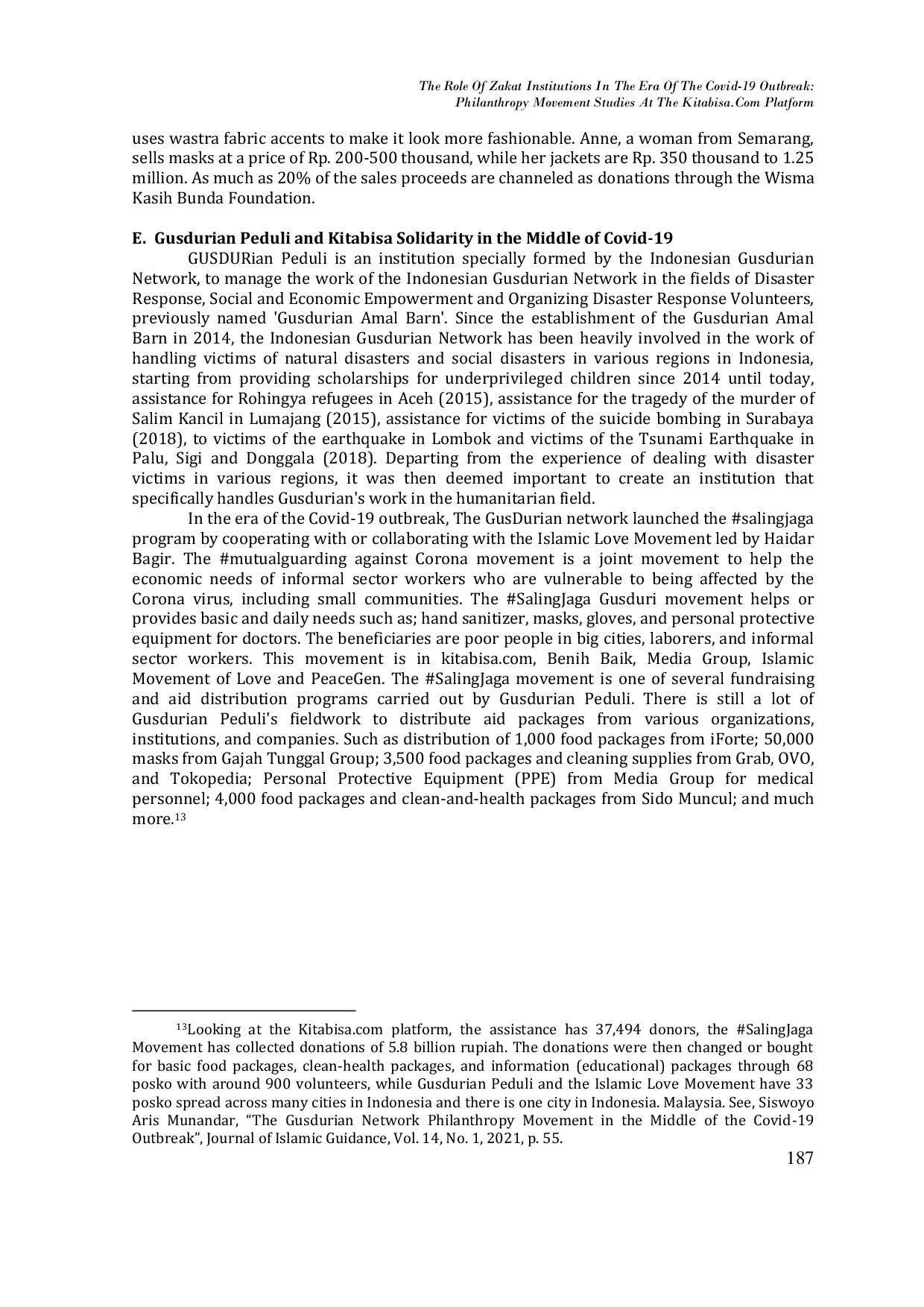 JURIS The Role Of Zakat Institutions In The Era Of The Covid 19 Outbreak Philanthropy Movement Studies At The Kitabisa Com Platform