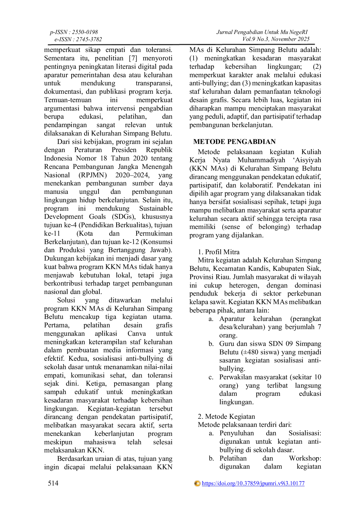 JURIS Sinergi Mahasiswa Dan Masyarakat Untuk Pengelolaan Lingkungan Dan Sosial Yang Berkelanjutan