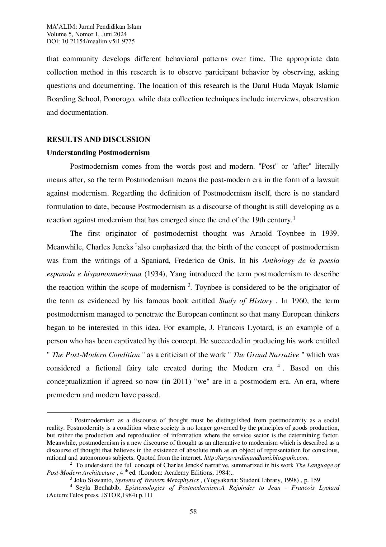 JURIS Strategy Of Darul Huda Mayak Islamic Boarding School In Facing Modern and Postmodern Challenges