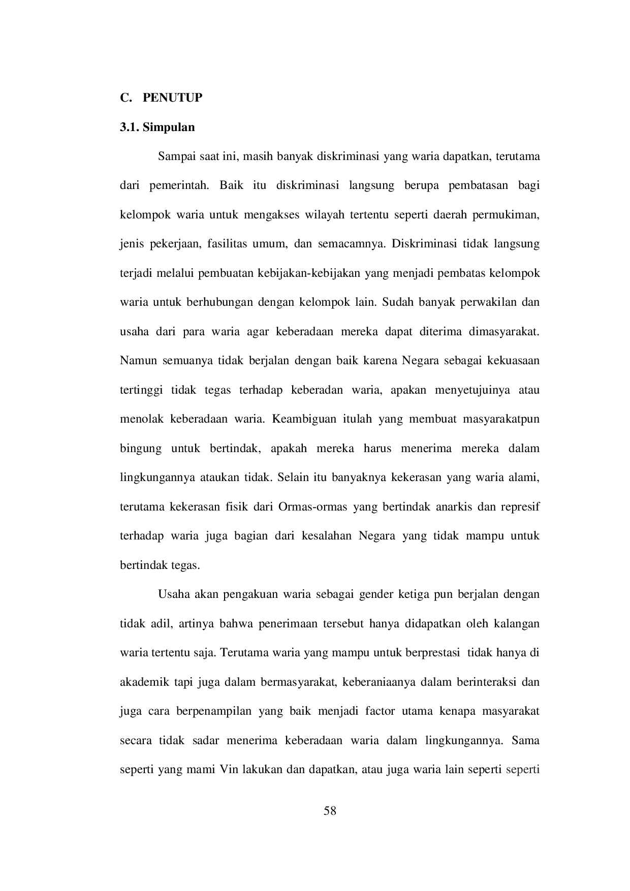 JURIS Politik Subaltern Strategi Vinolia Wakijo Sebagai Aktor Intermediary Dalam Merepresentasikan Waria Dan Pengakuan Atas Gender KetigaA