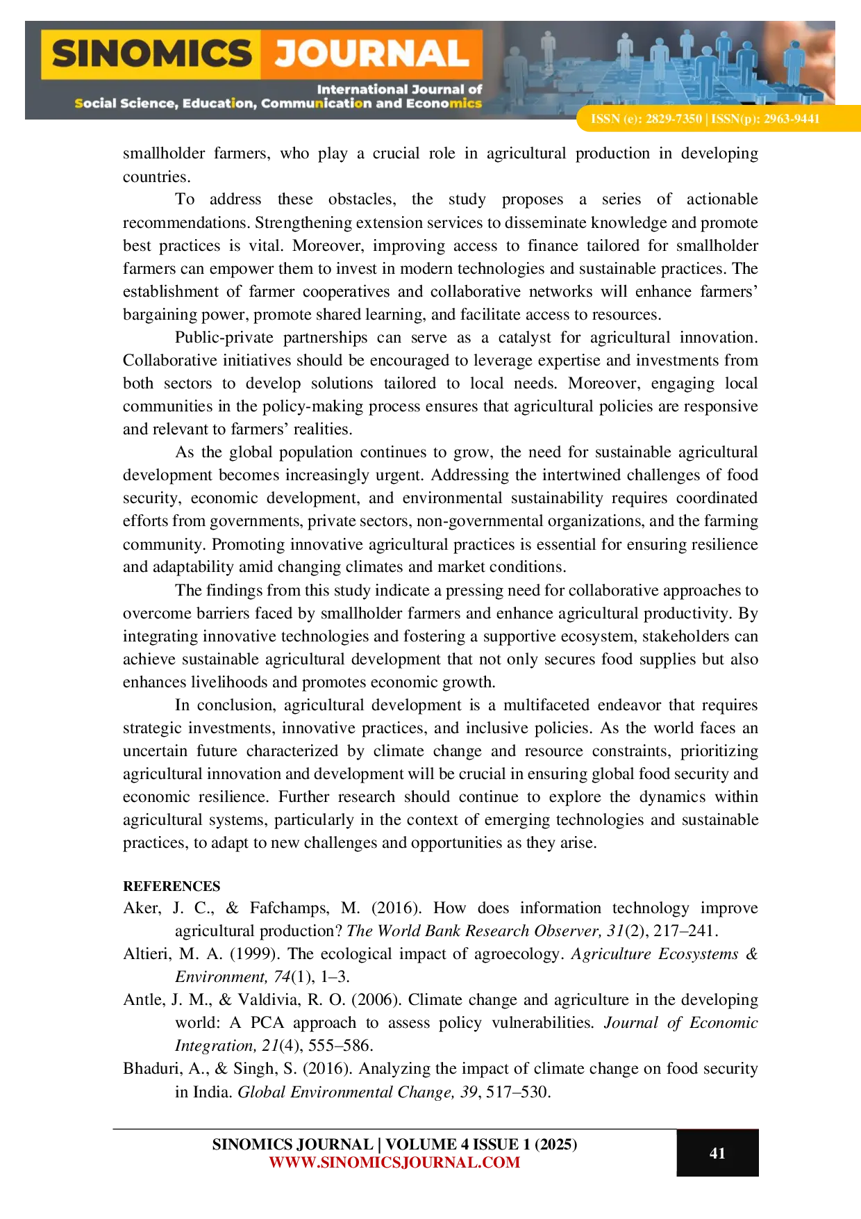 JURIS Enhancing Agricultural Development Innovations and Strategies for Sustainable Growth