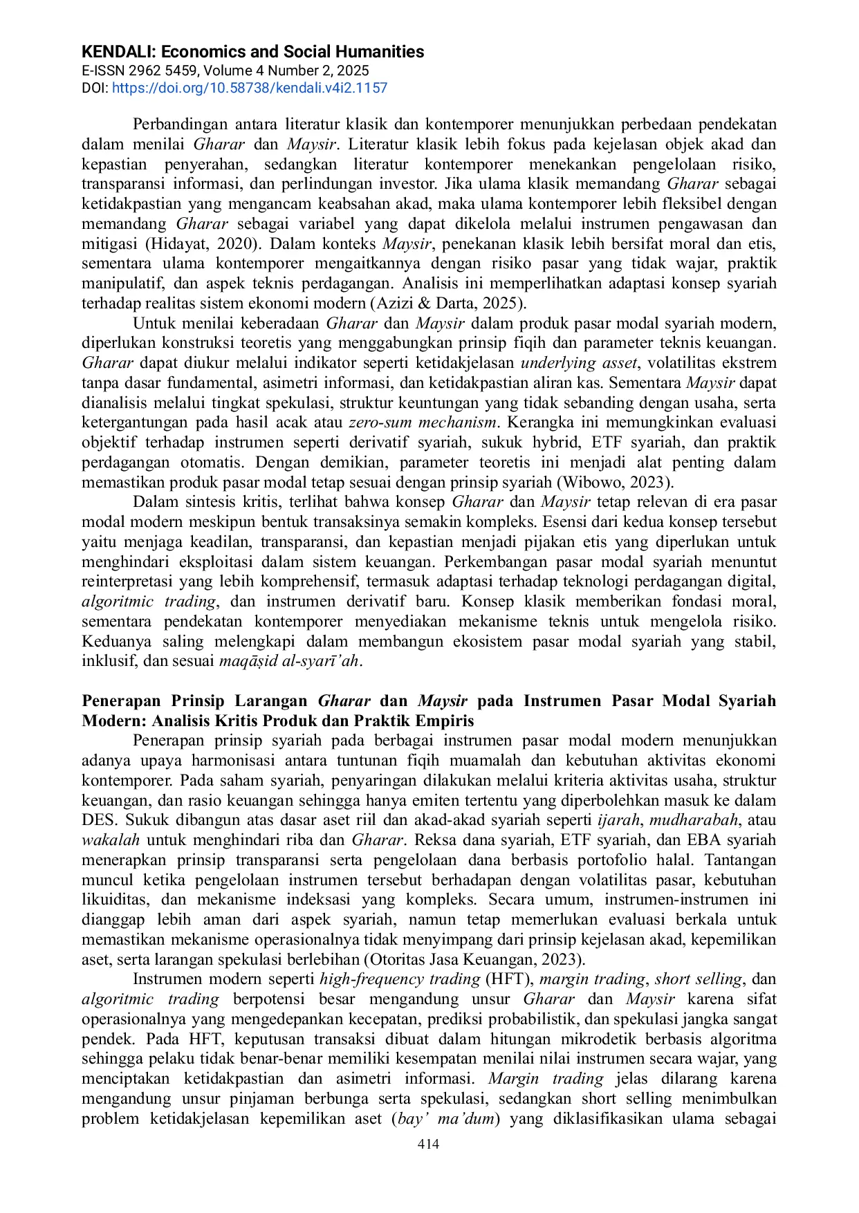 JURIS Telaah Kritis Terhadap Prinsip Larangan Gharar Dan Maysir Dalam Produk Pasar Modal Syariah Modern Kajian Pustaka Berbasis Literatur Kontemporer