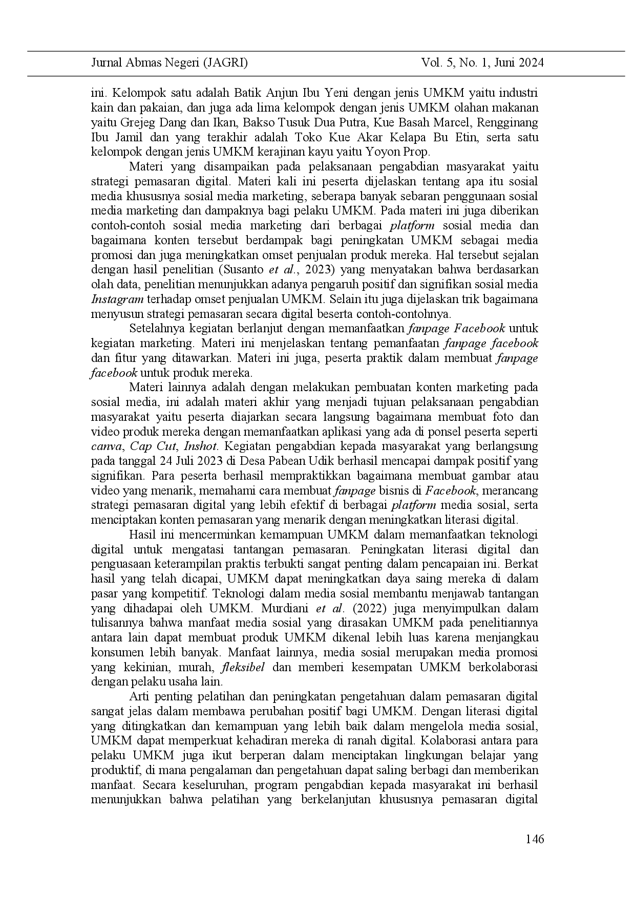 juris Pemanfaatan Teknologi Digital dalam Upaya Meningkatkan Daya Jual Produk UMKM