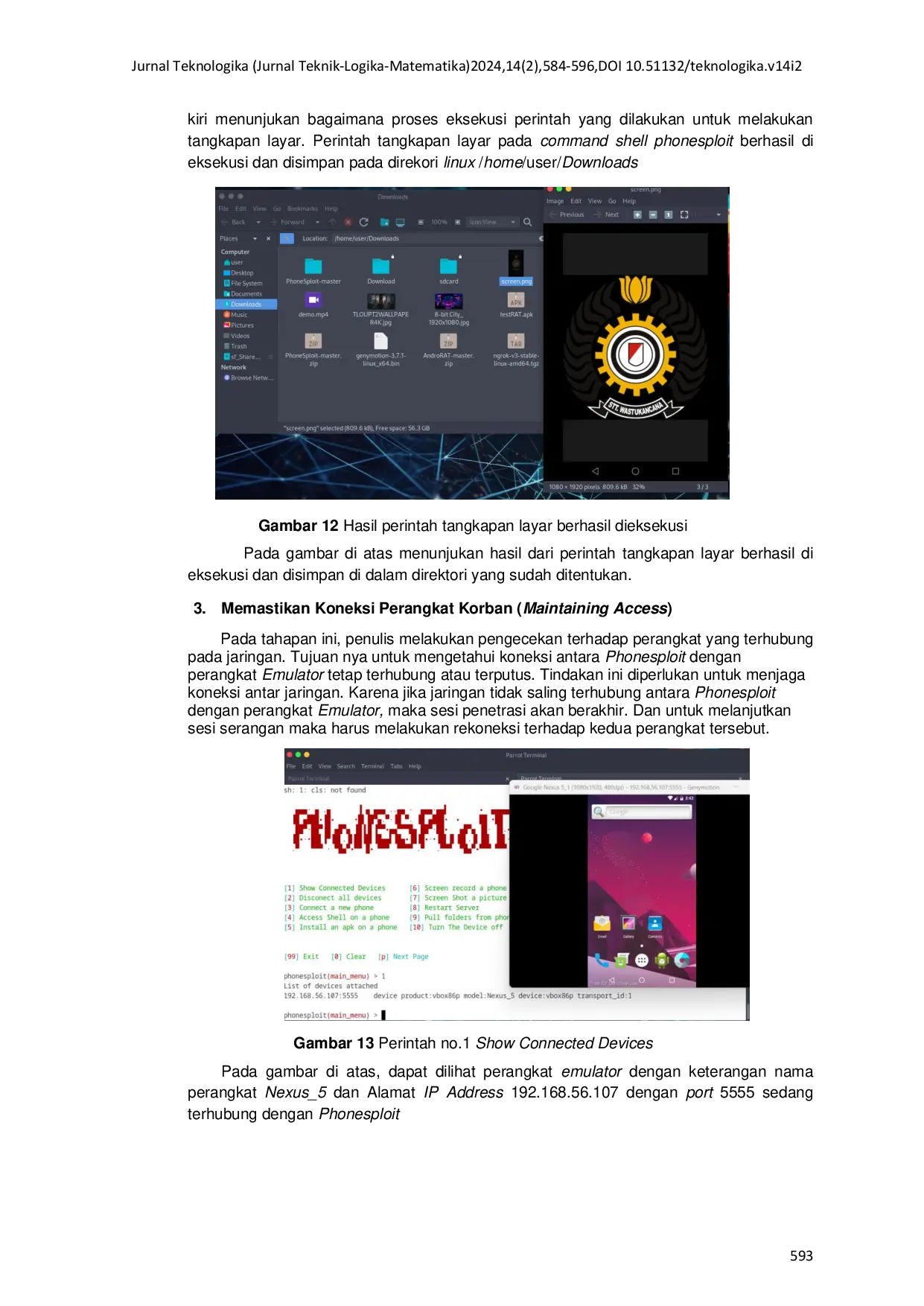 JURIS Analisis dan Simulasi Pengujian Serangan Keamanan Android Menggunakan Penetration Testing dengan Phonesploit