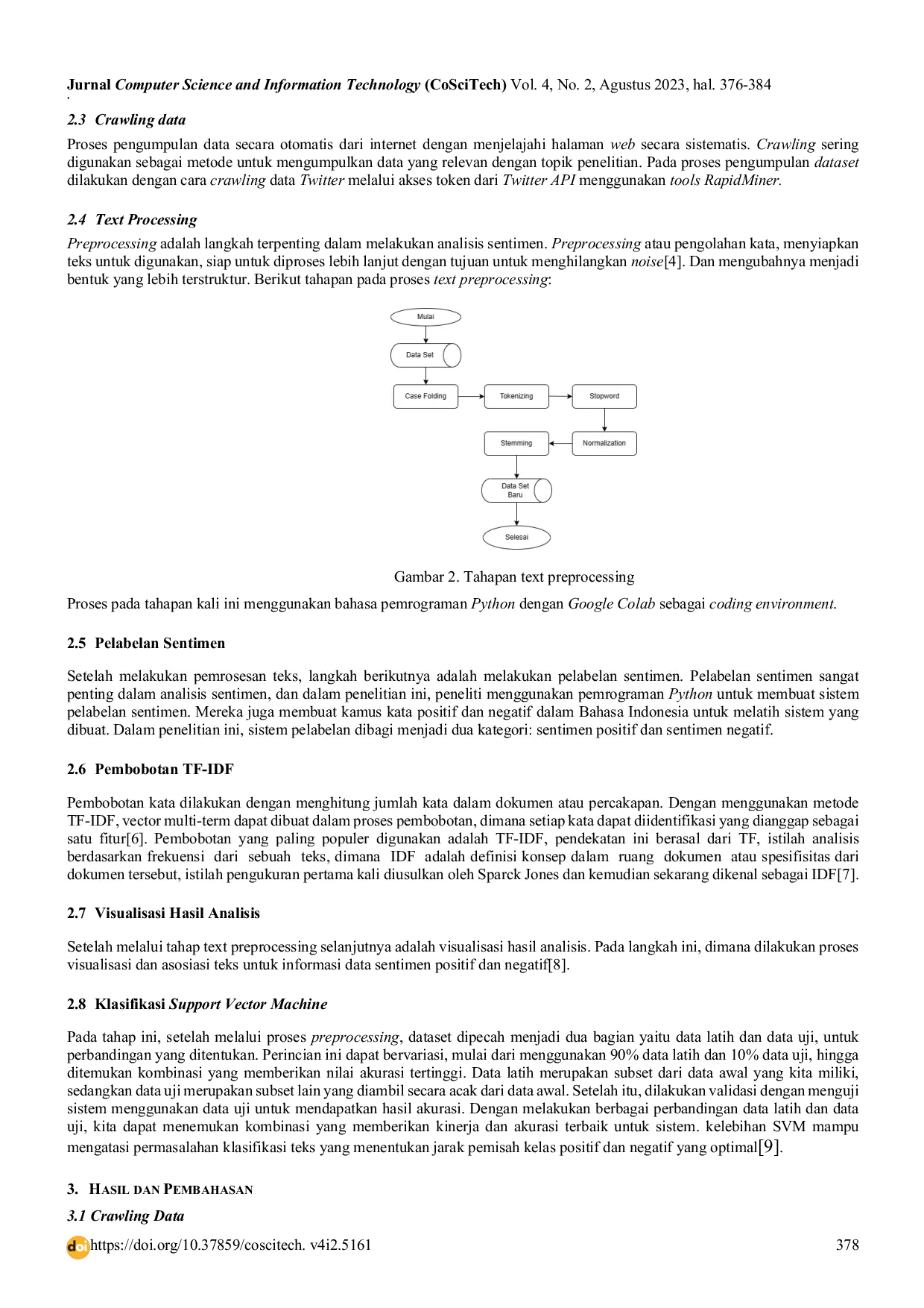 JURIS Analisis Sentimen Twitter Terhadap Cyberbullying Menggunakan Metode Support Vector Machine SVM