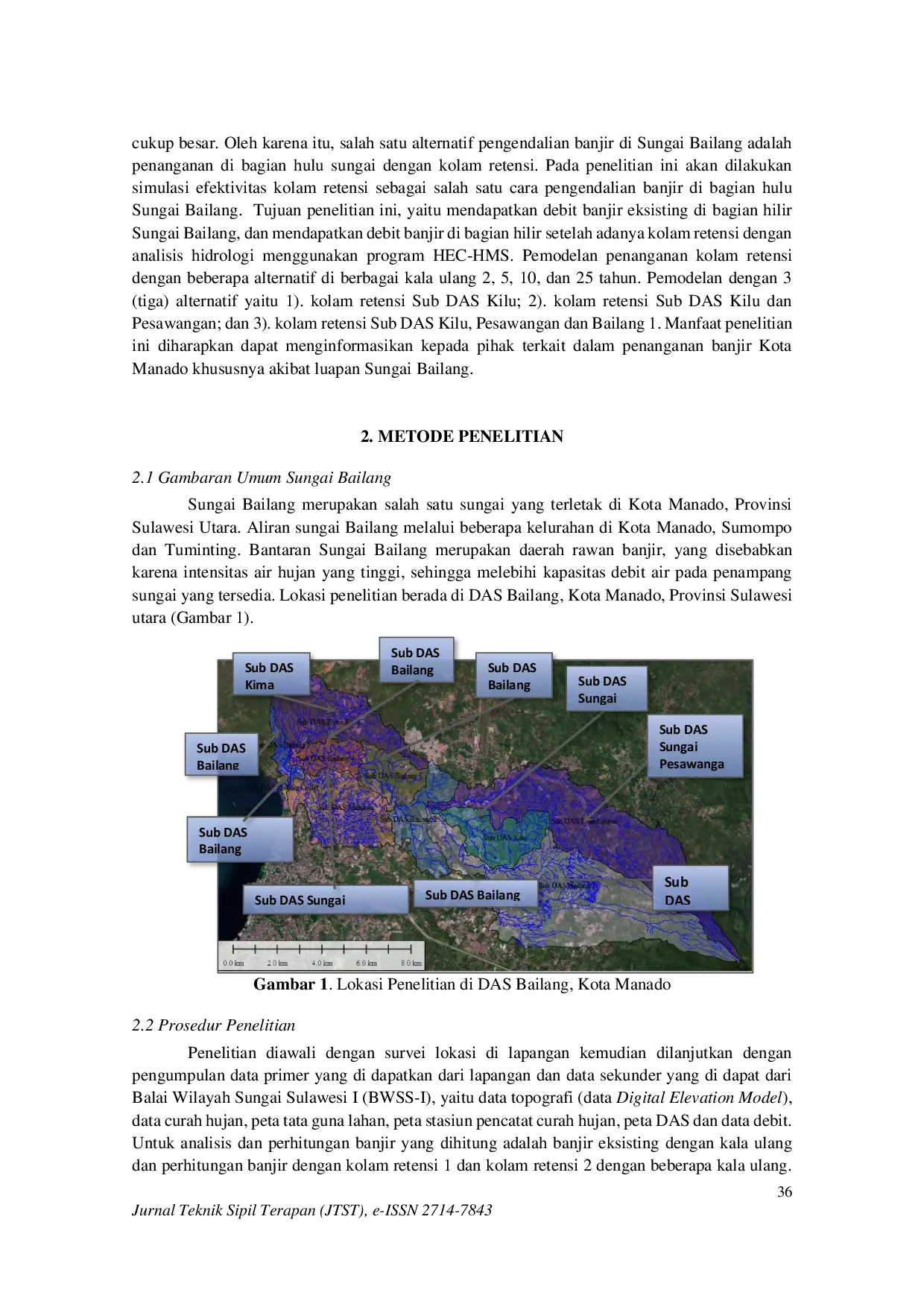 JURIS Simulasi Efektivitas Kolam Retensi Terhadap Pengendalian Banjir Studi Kasus Daerah Aliran Sungai Bailang Kota Manado