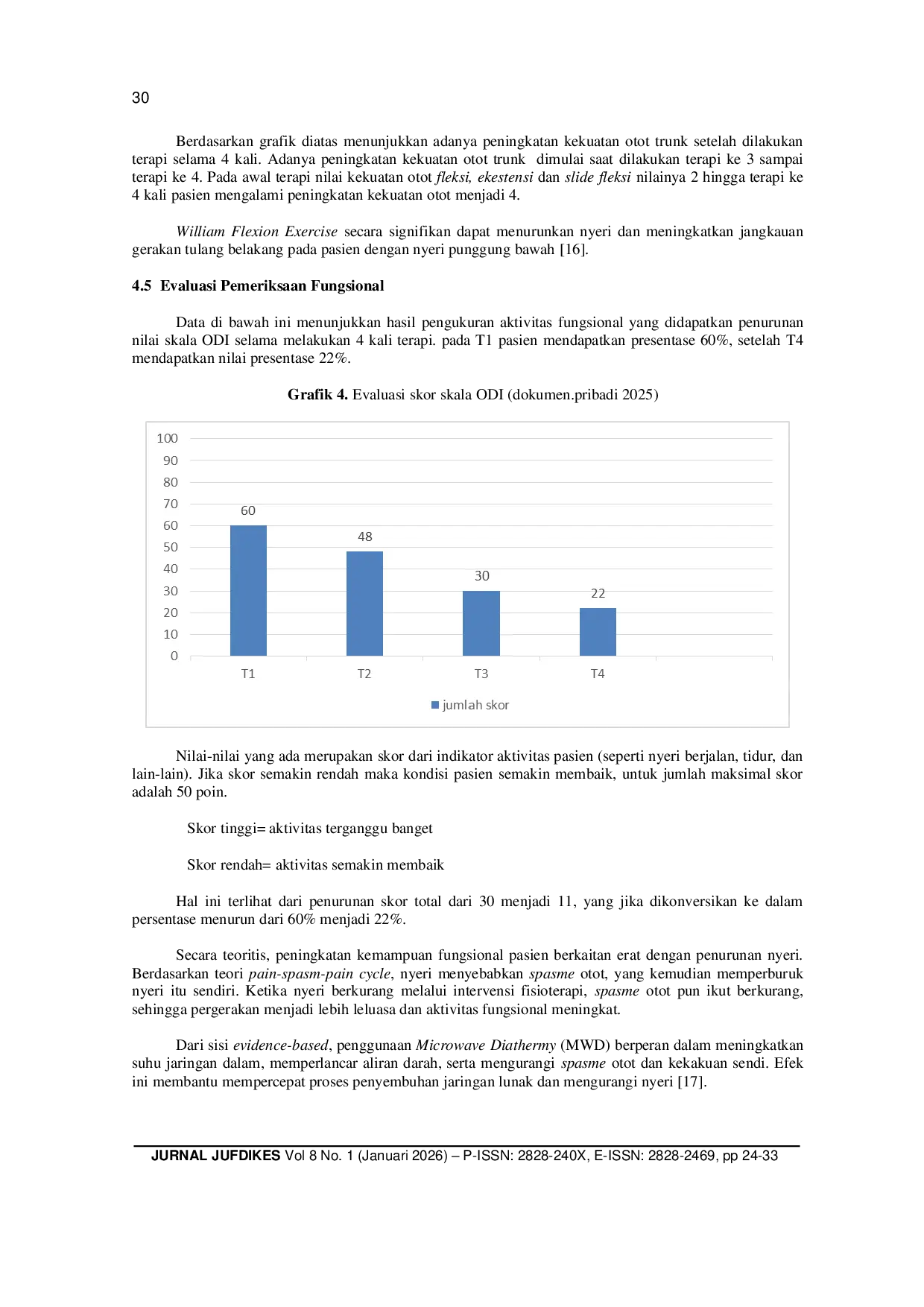 JURIS Penatalaksanaan Fisioterapi Pada Low Back Pain E c Ischialgia Sinistra Dengan Modalitas Microwave Diathermy MWD Transcutaneous Electrical Nerve Stimulation TENS Dan William Flexion Exercise