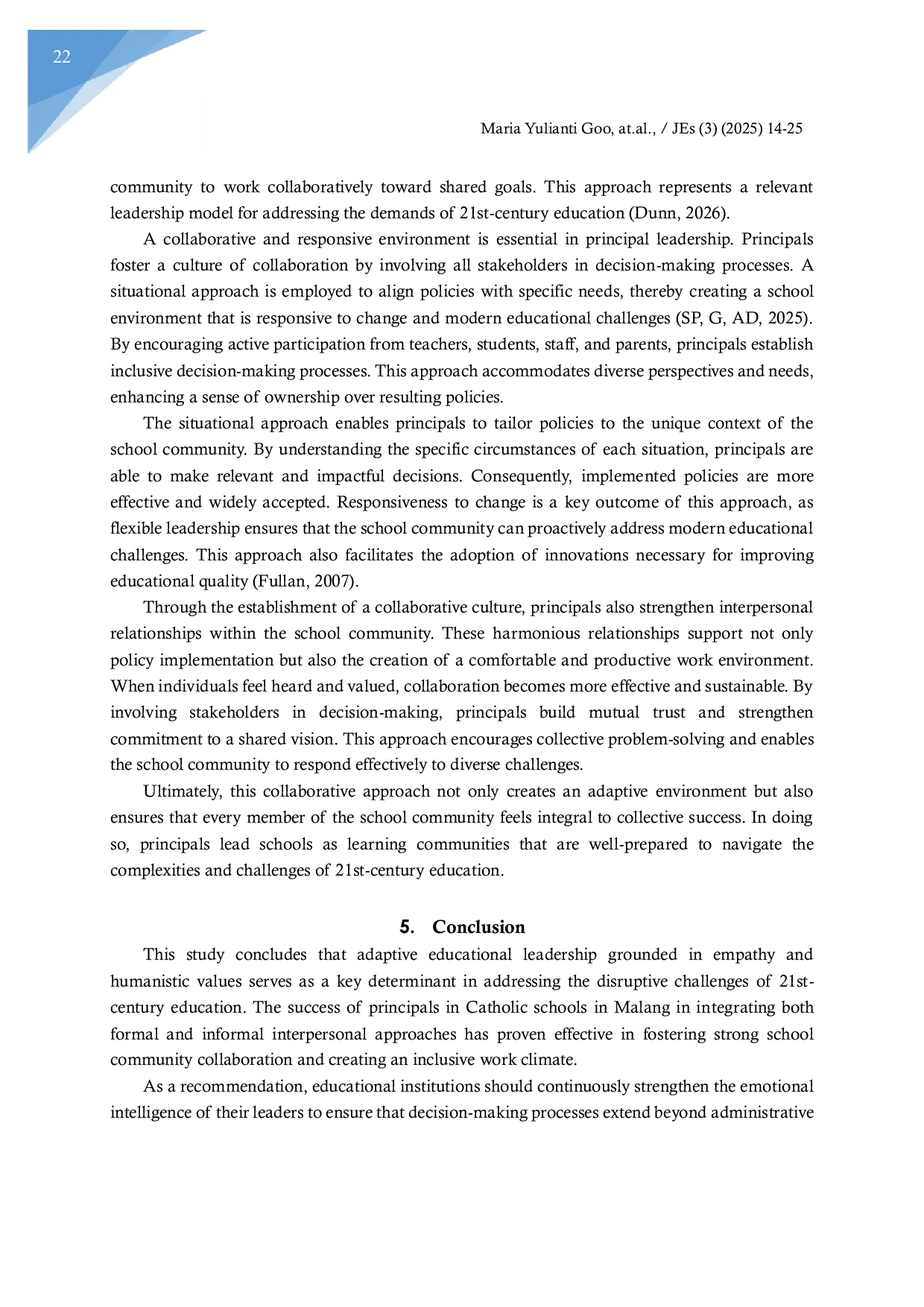 JURIS Adaptive Educational Leadership Transformation Addressing the Challenges of Modern Education Through Empathy