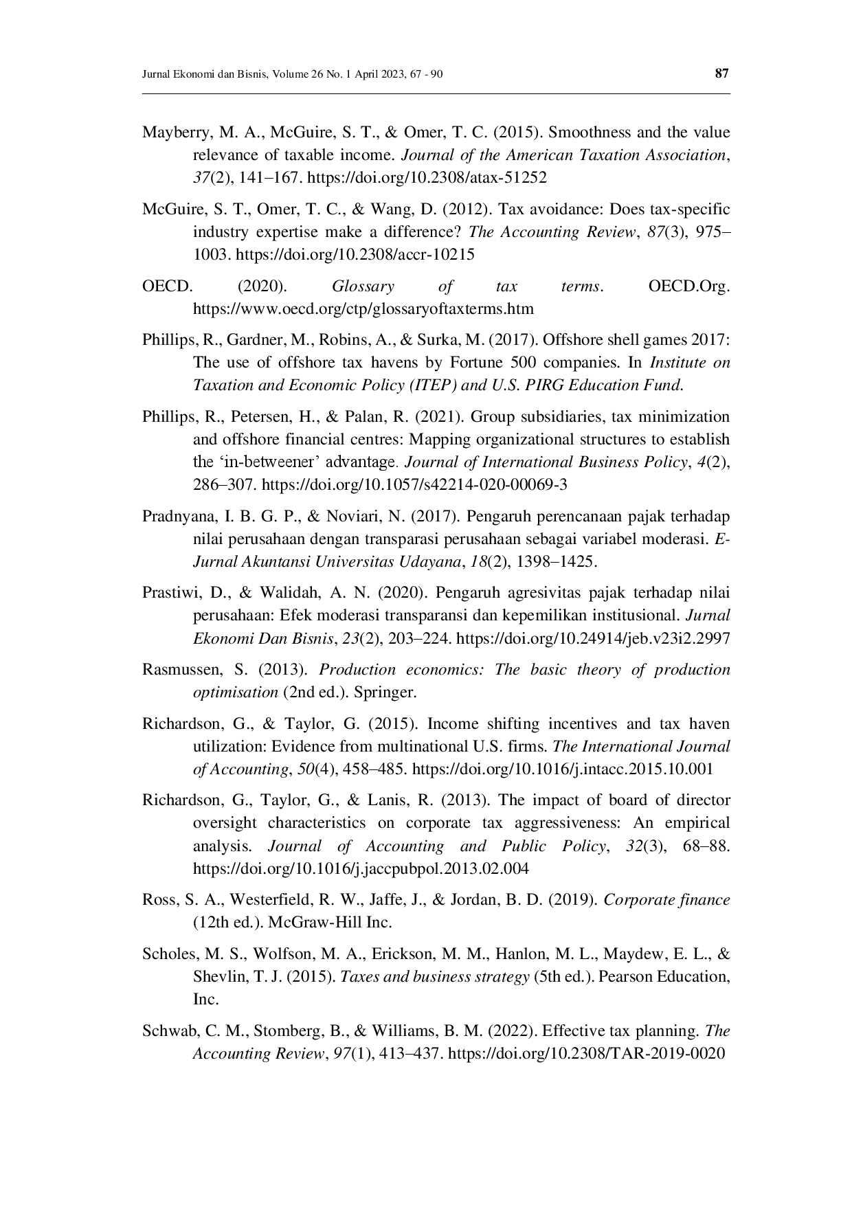juris Corporate tax planning the use of SPV board independence and firm value