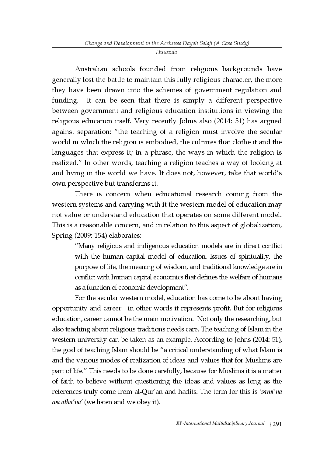 juris Change And Development In The Acehnese Dayah Salafi A Case Study