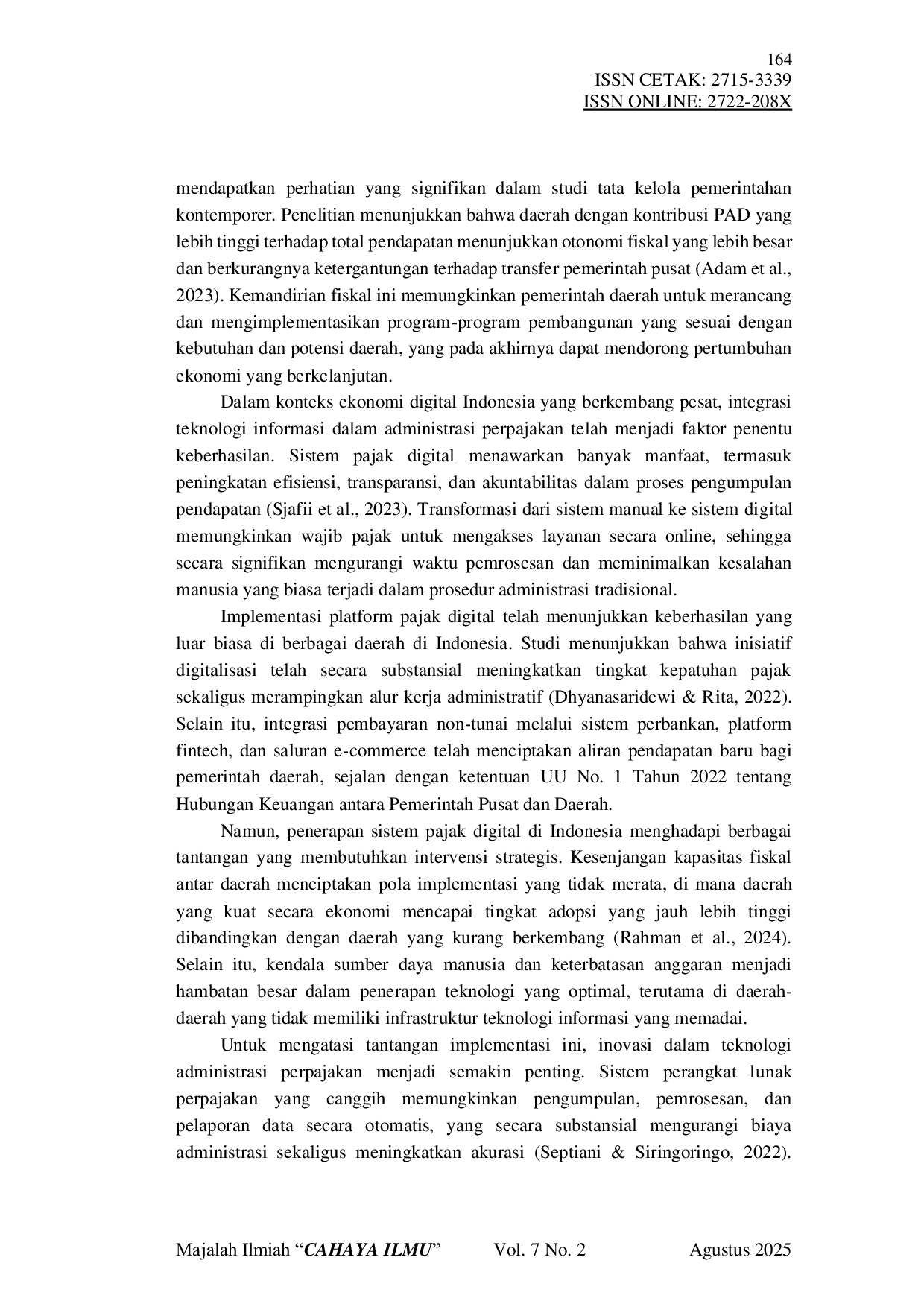 JURIS Inovasi Digitalisasi Pajak Daerah Melalui Pengembangan Aplikasi PAKINTA oleh Dinas Pendapatan Kota Makassar untuk Meningkatkan Pendapatan Asli Daerah