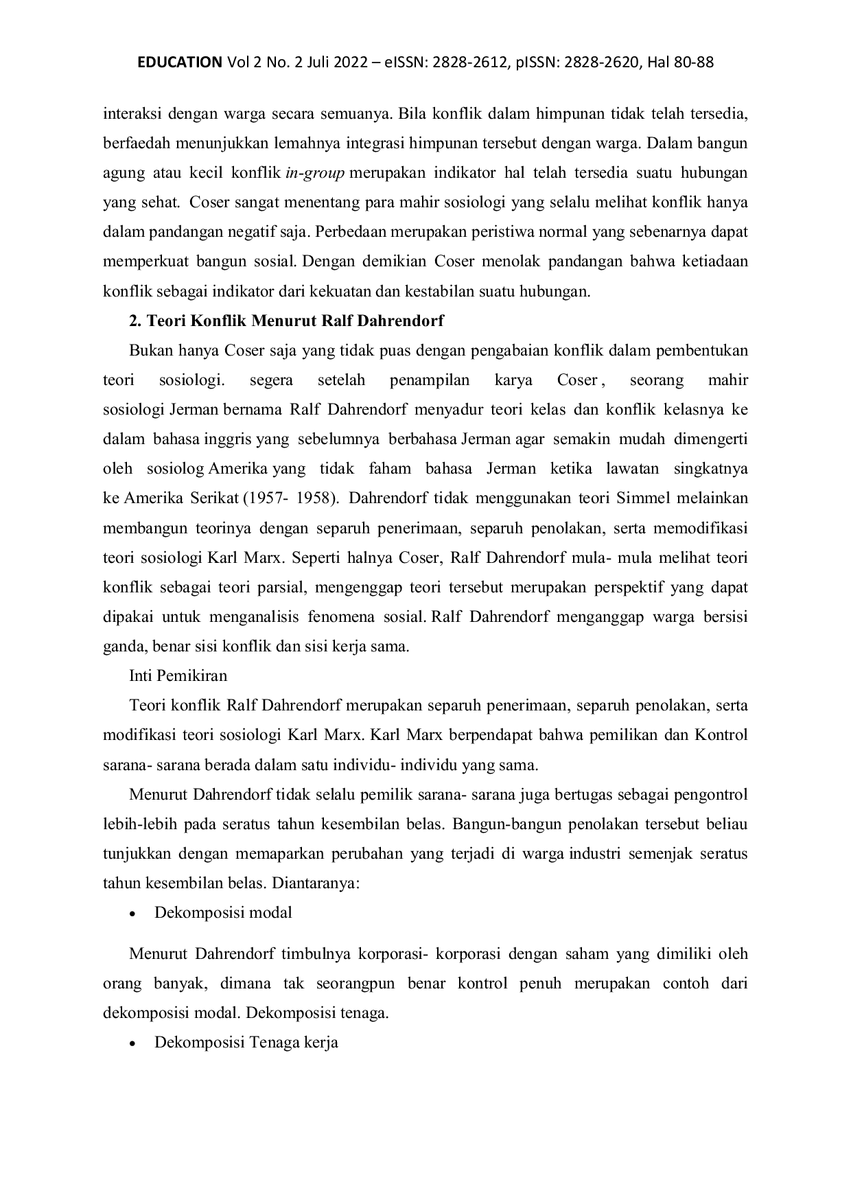 JURIS Konflik Dalam Masyarakat Global