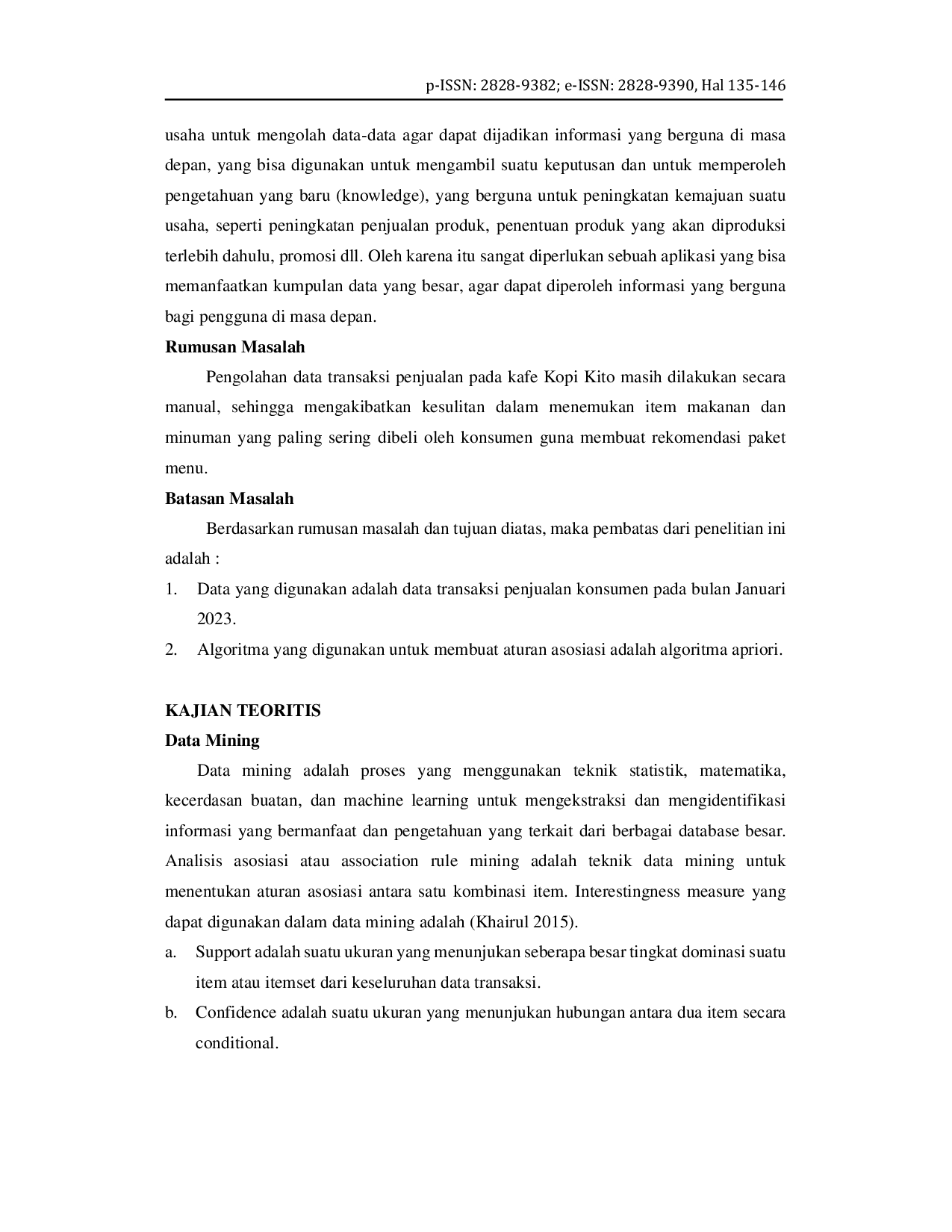 JURIS Penerapan Data Mining Untuk Menganalisis Penjualan Produk Menggunakan Algoritma Apriori Berbasis WEB