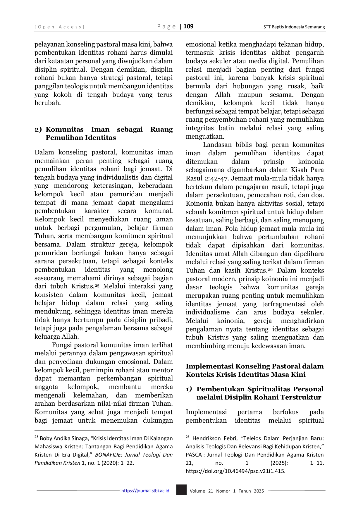 JURIS Krisis Identitas Bangsa Yehuda dalam Kitab Daniel Studi Kasus dan Relevansinya bagi Konseling Pastoral Masa Kini