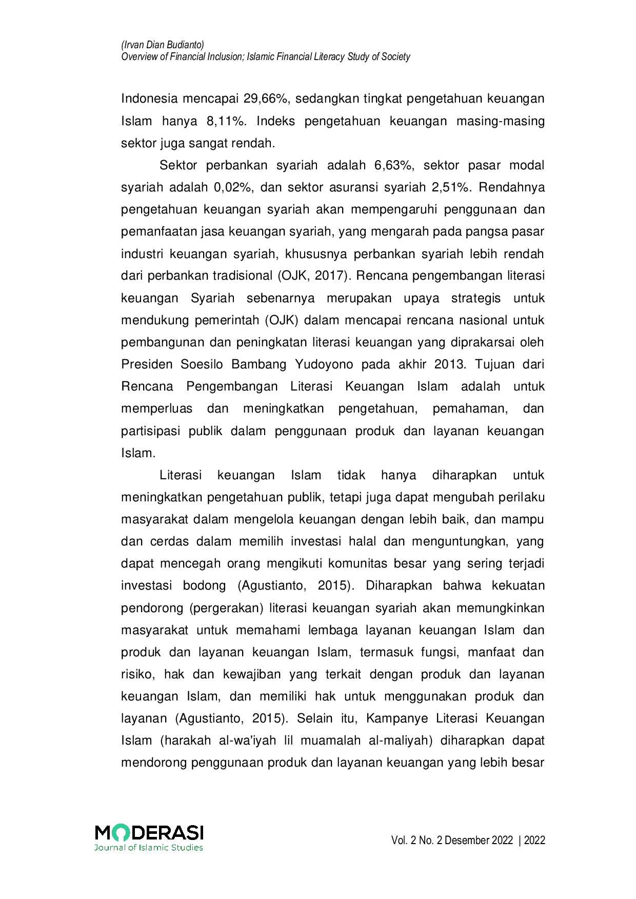 JURIS Overview Inklusi Keuangan Studi Literasi Keuangan Syariah Terhadap Masyarakat