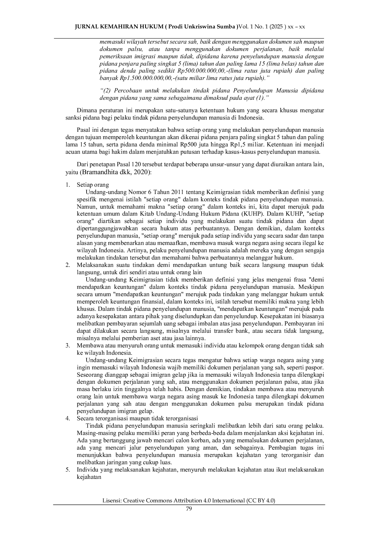 JURIS Pertanggungjawaban Pidana Pelaku Penyelundupan Manusia di Indonesia Ditinjau dari Teori Penyertaan