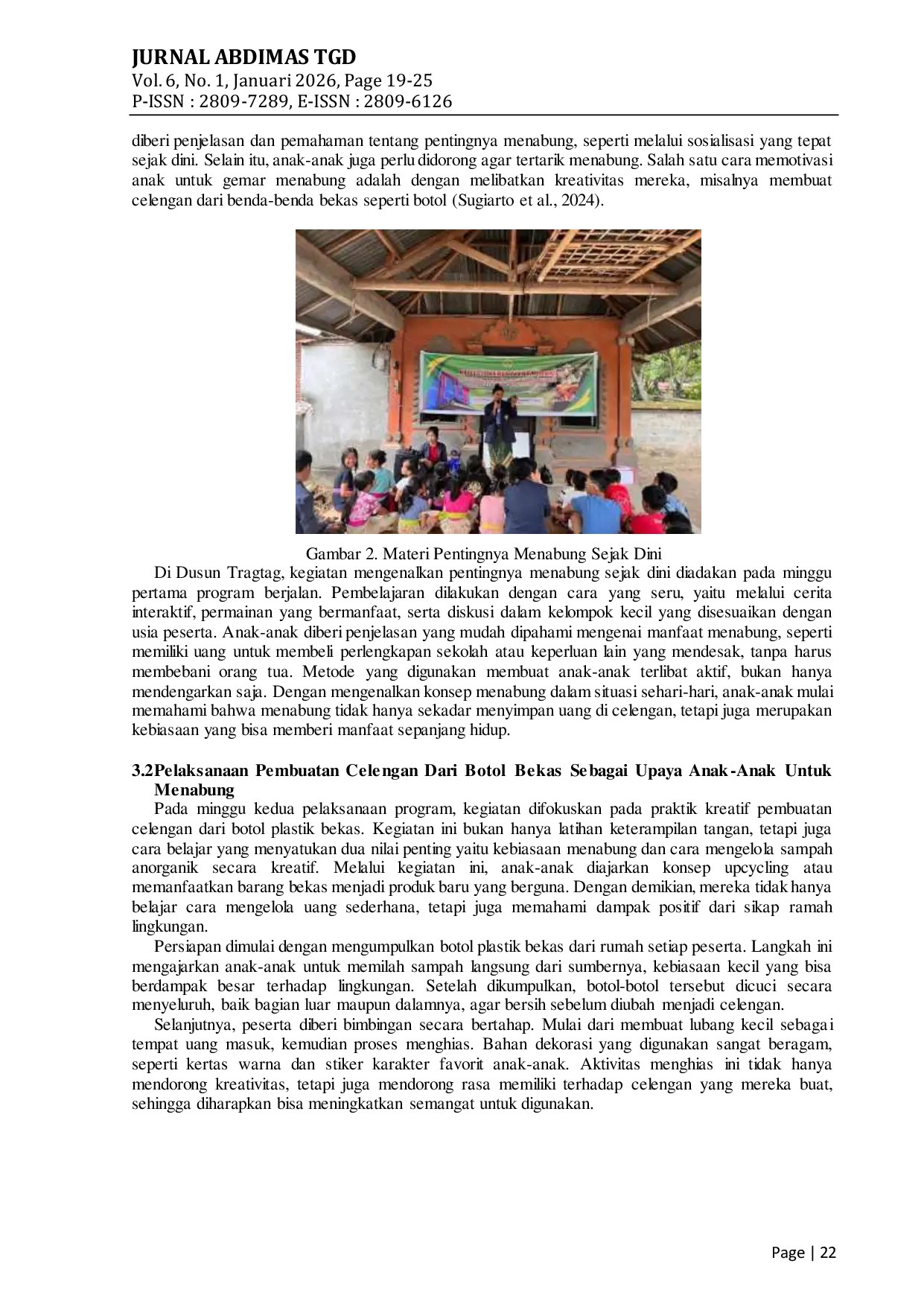 JURIS Pemberdayaan Masyarakat Melalui Pemanfaatan Botol Bekas Sebagai Media Edukasi Ekonomi Kreatif Di Banjar Karya Dharma Yasa Dusun Tragtag