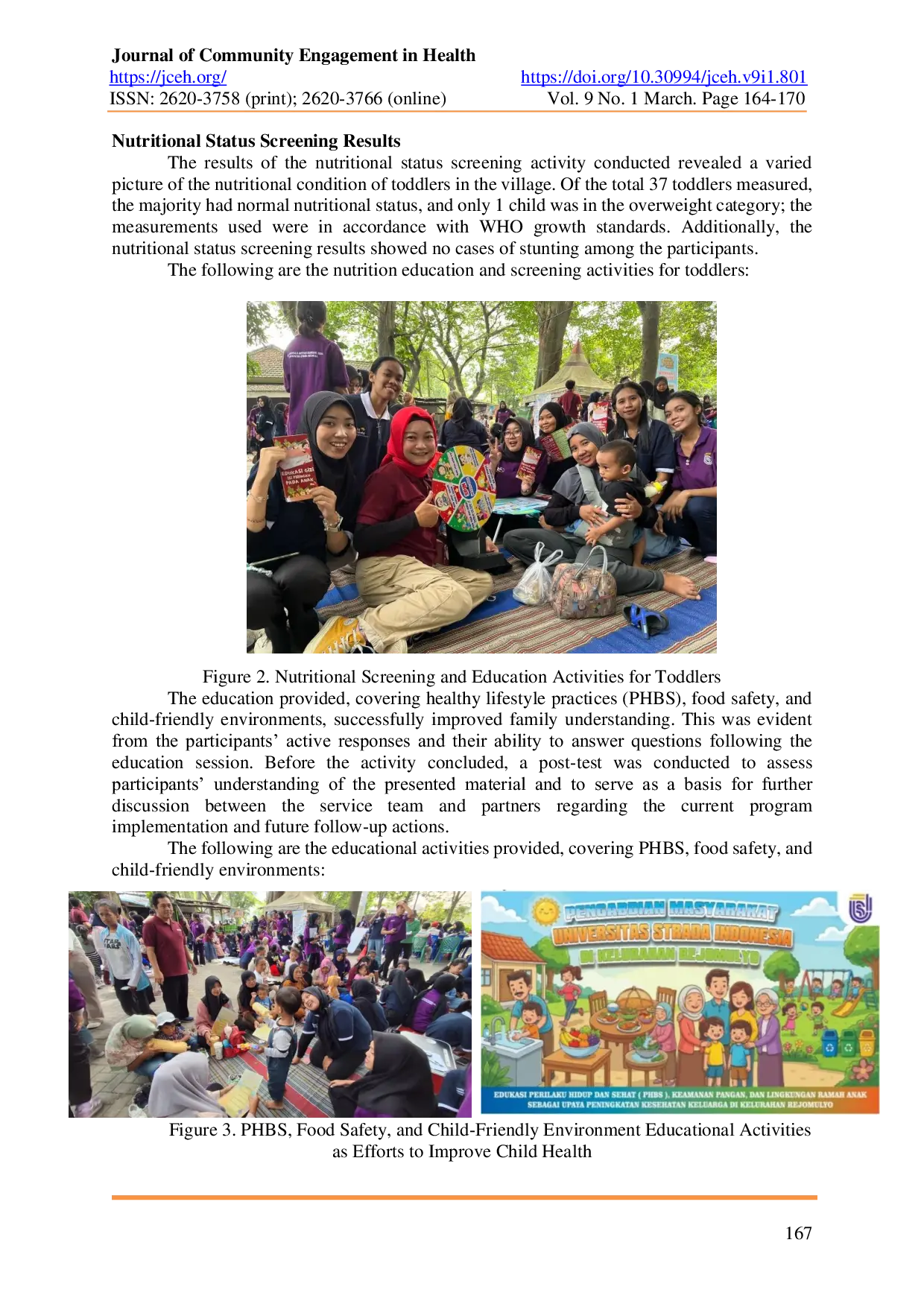 JURIS Improving Child and Family Health through Growth and Development Screening Nutrition Education and Healthy and Hygienic Living Practices in Rejomulyo Village Kediri City