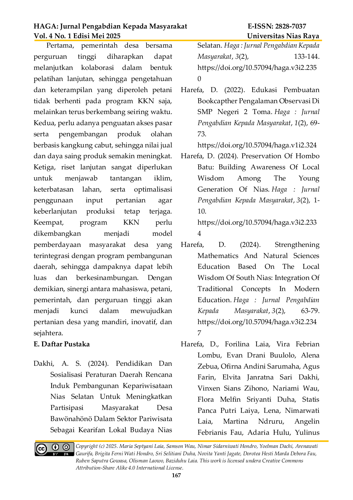 JURIS Inovasi Budidaya Kangkung Cabut Berbasis Program KKN Untuk Meningkatkan Kesejahteraan Petani Di Desa Bawomaenamolo Kecamatan Luahagundre Maniamolo