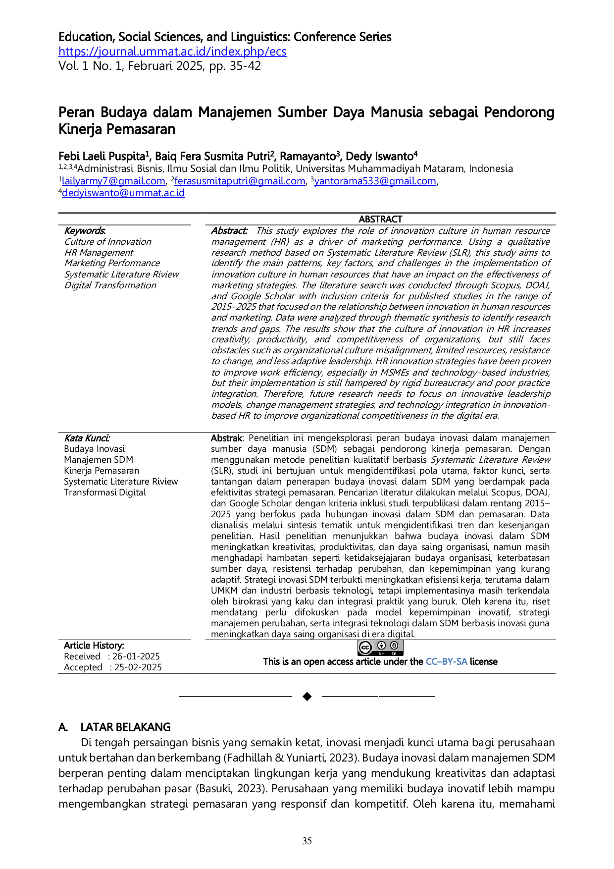 JURIS Peran Budaya dalam Manajemen Sumber Daya Manusia sebagai Pendorong Kinerja Pemasaran