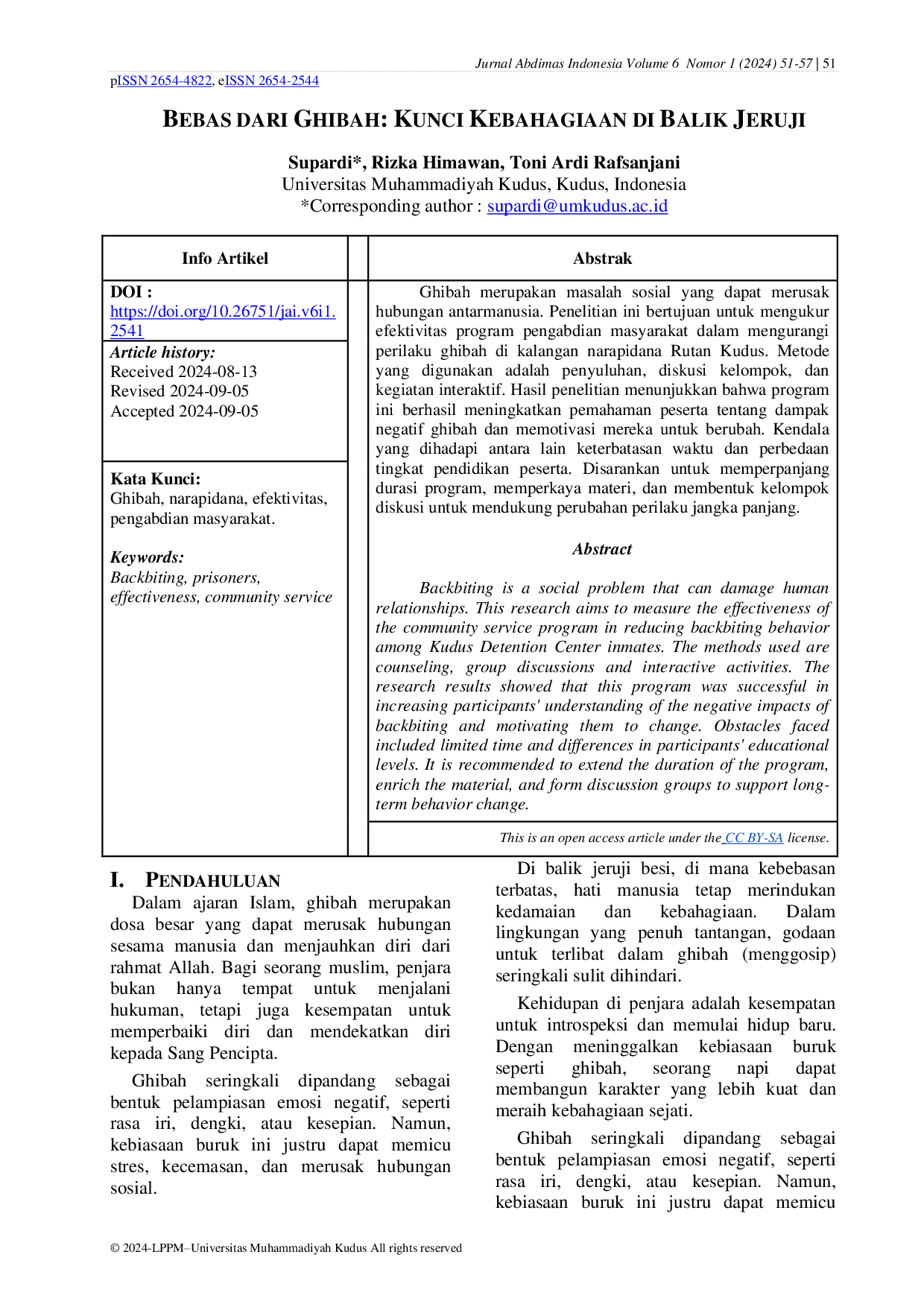 JURIS Bebas Dari Ghibah Kunci Kebahagiaan Di Balik Jeruji