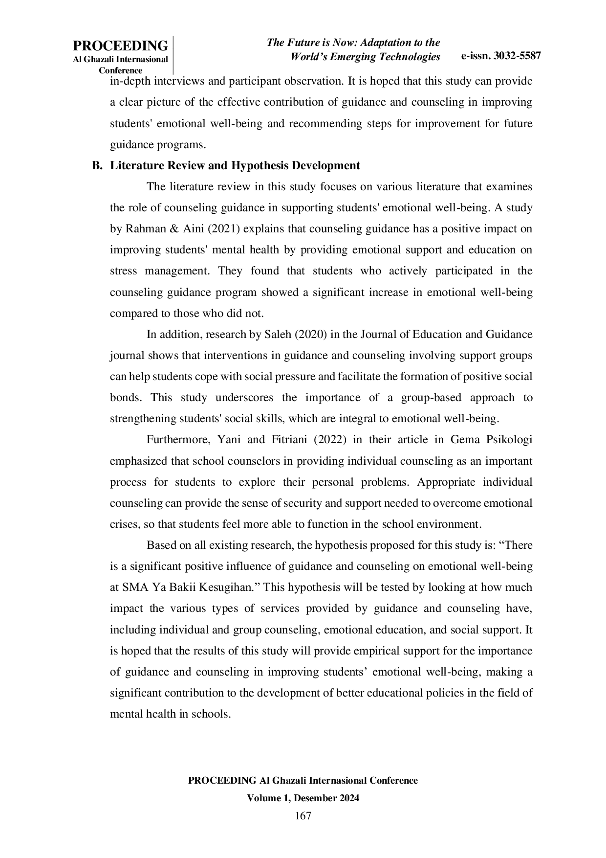 JURIS The Role of Counseling Guidance in Improving Students Emotional Well being