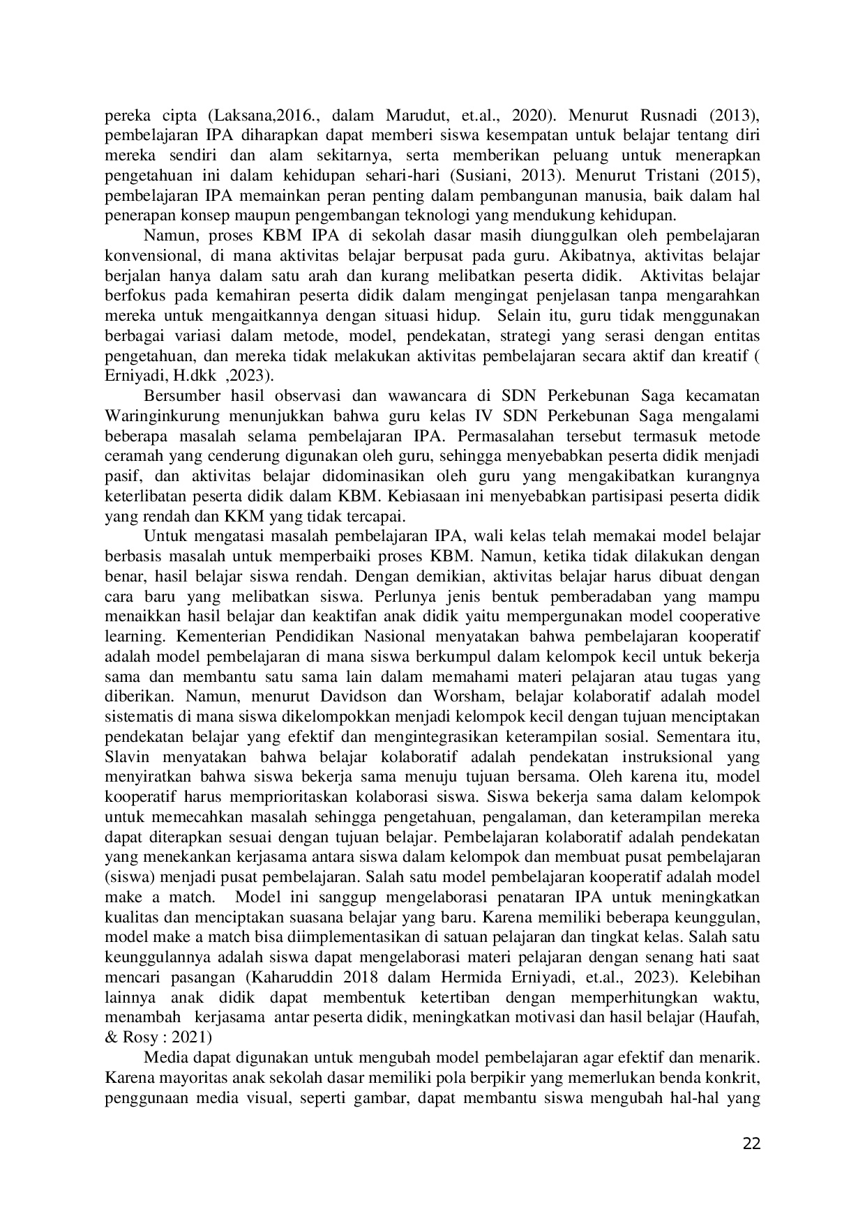 juris Pengaruh Model Pembelajaran Make A Match Berbantuan Media Visual Terhadap Hasil Belajar dan Keaktifan Siswa SD