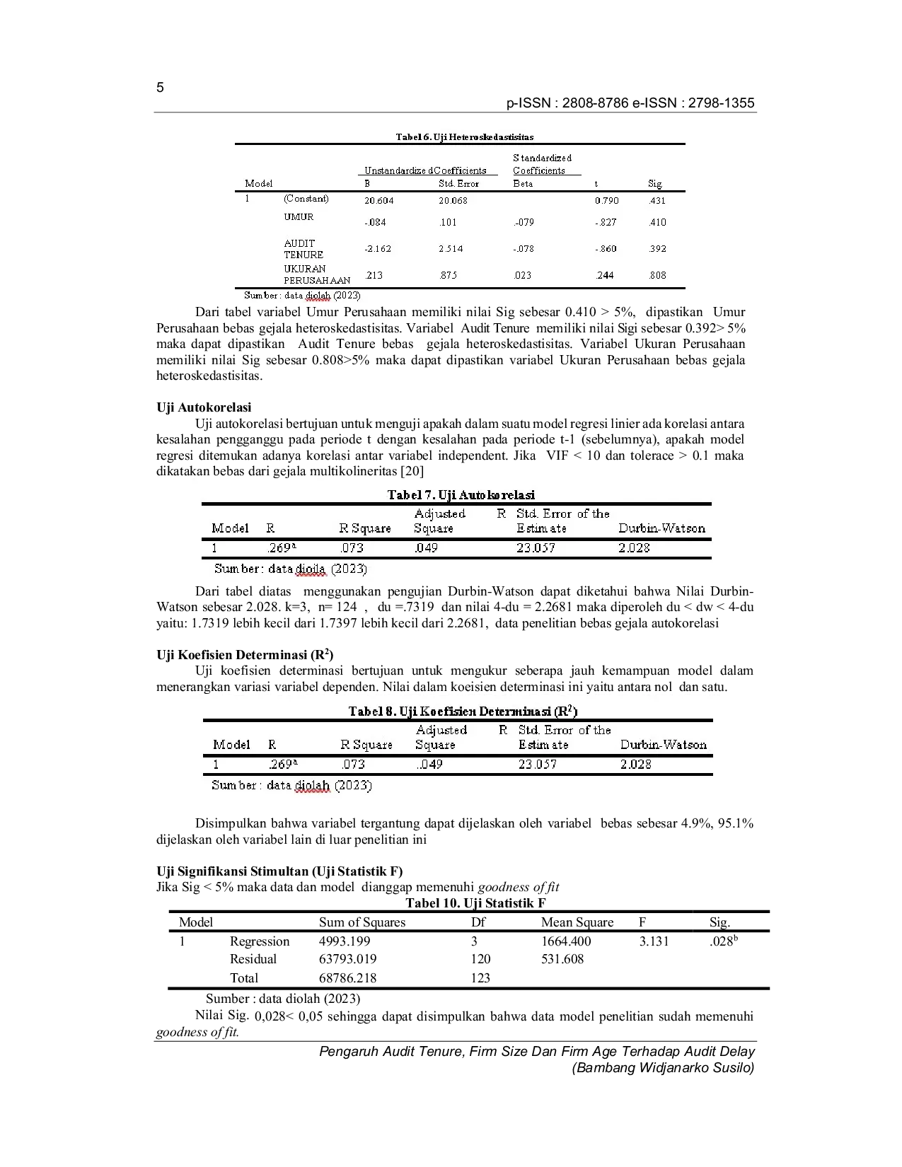 JURIS Pengaruh Audit Tenure Firm Size Dan Firm Age Terhadap Audit Delay