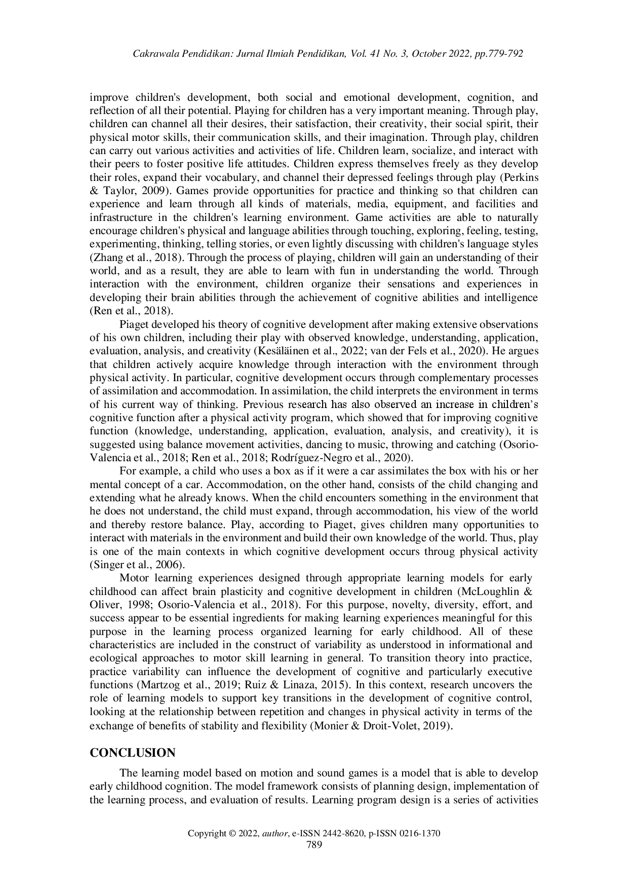 juris Motion and sound games model for improving cognition of early childhood